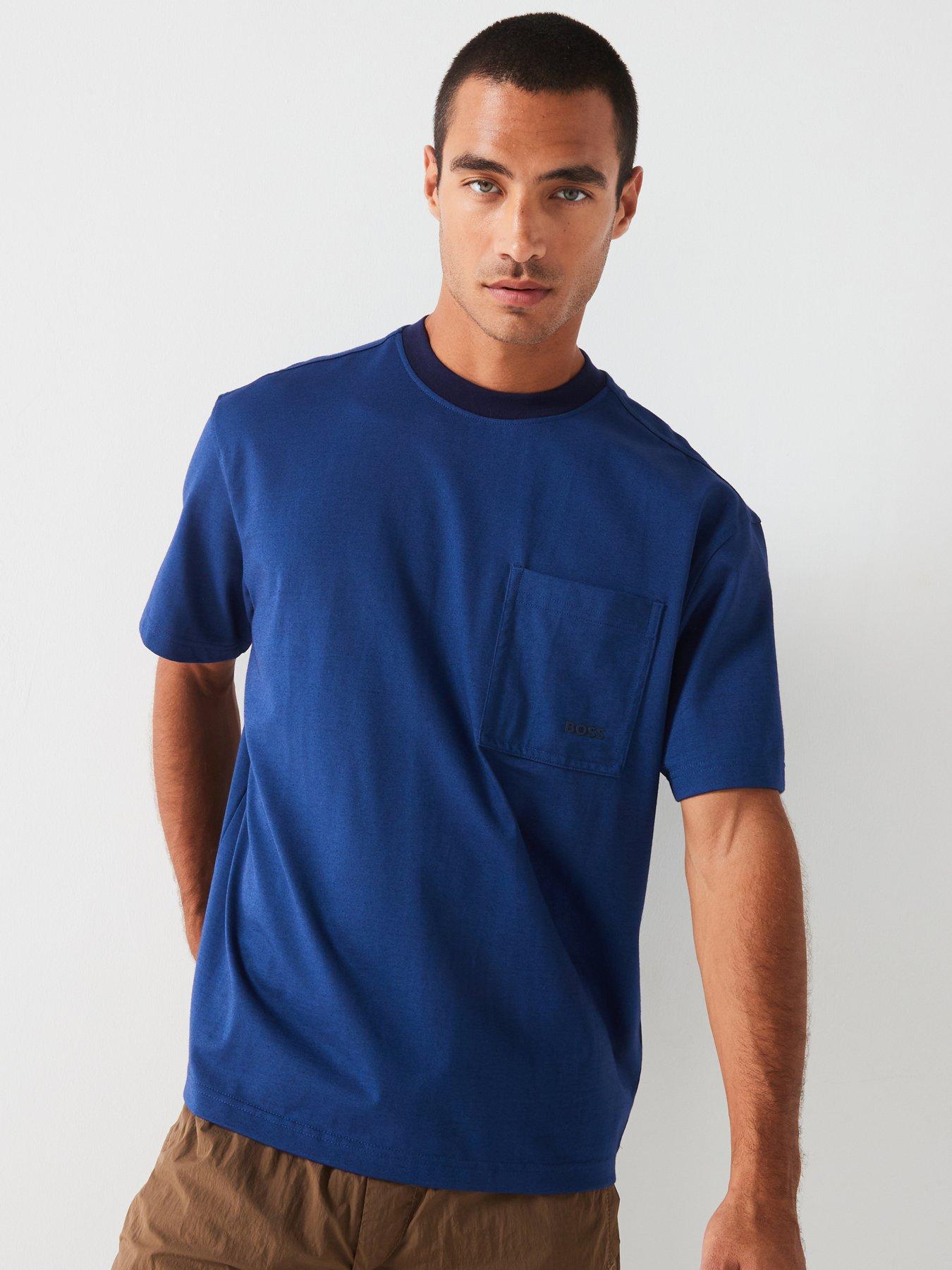 boss-boss-te-treated-relaxed-fit-pocket-t-shirt-blue