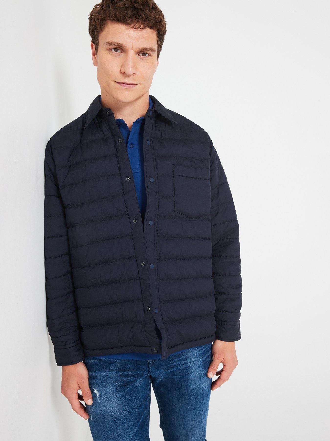 undefined Boss Lambizzo M Oversize Quilted Button Thru Shacket - Navy