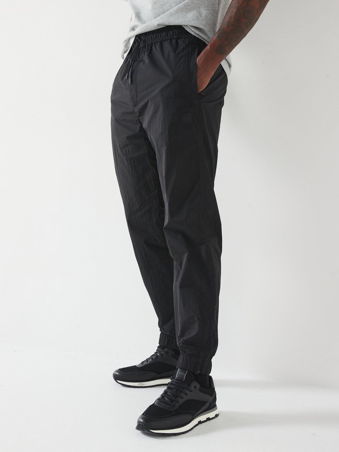 boss-sracky2-relaxed-fit-nylon-trousers-blackfront