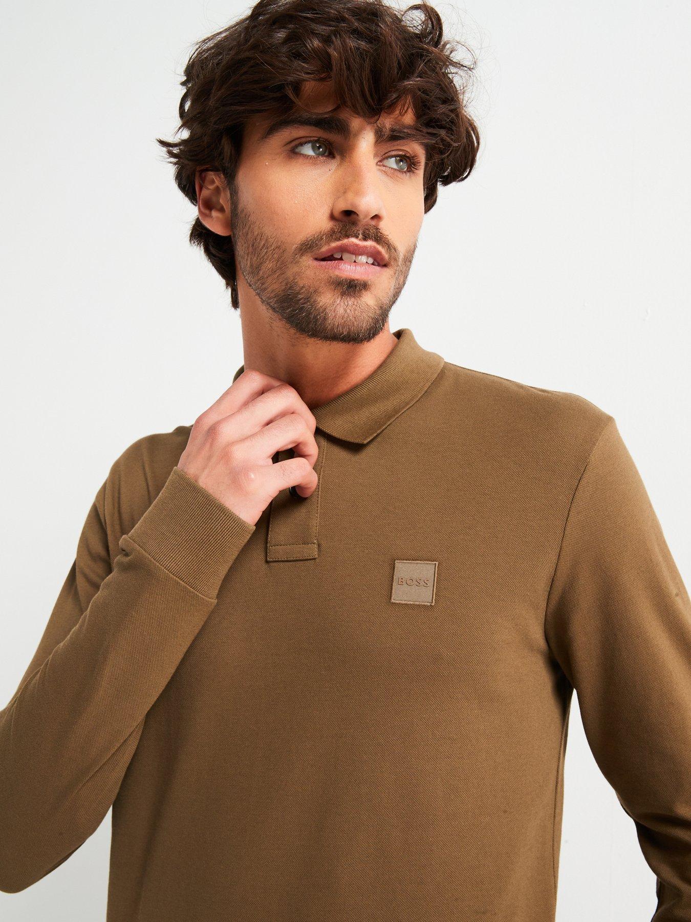 boss-boss-passerby-slim-fit-long-sleeve-polo-shirt-khakioutfit