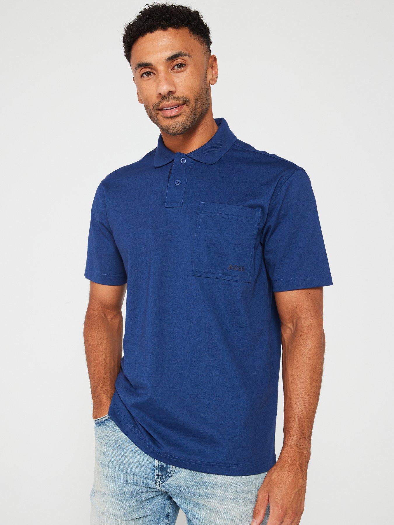 boss-pe-treated-relaxed-fit-contrast-collar-pocket-polo-shirt-blue