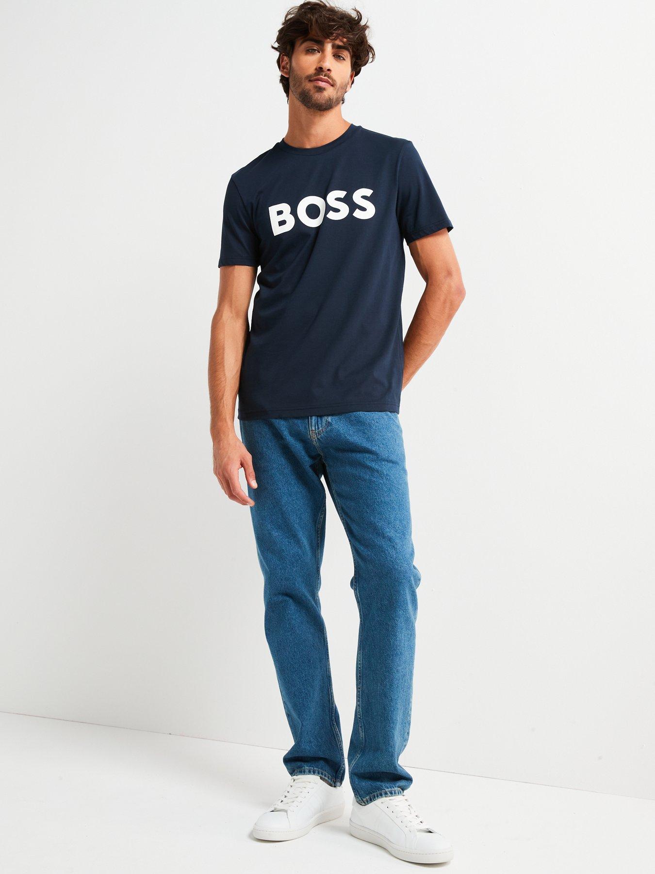 boss-boss-thinking-1-regular-fit-large-logo-t-shirt-blueback