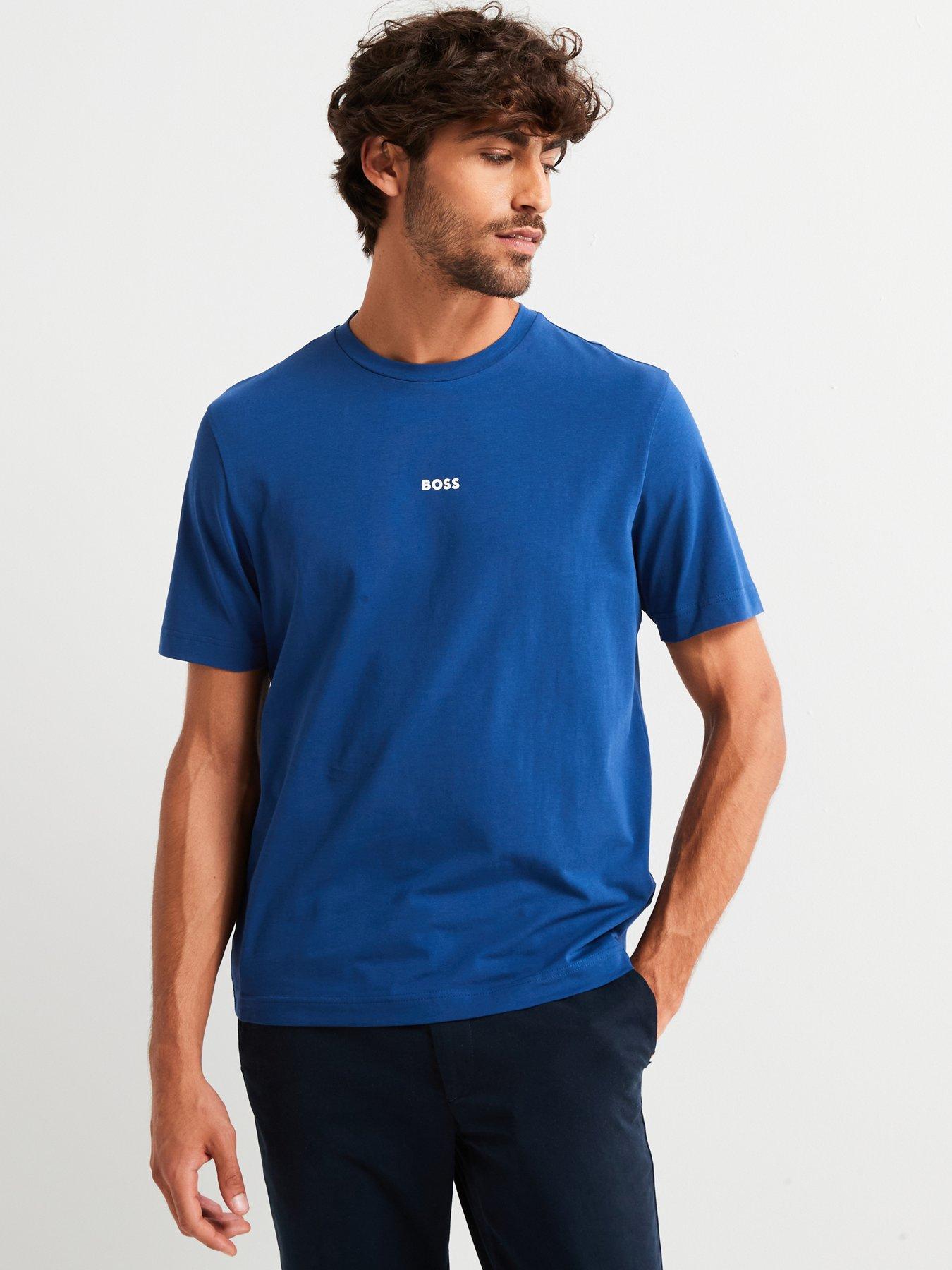 boss-centre-logo-t-shirt-blue