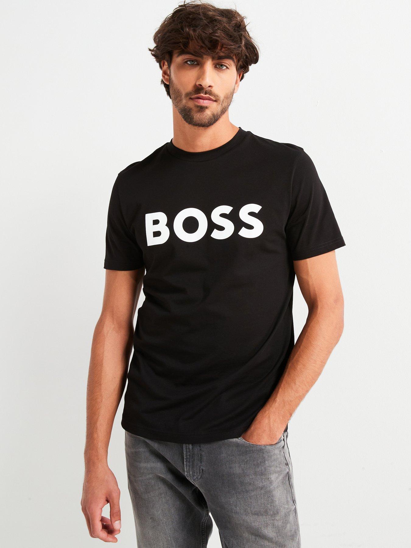 boss-boss-thinking-1-regular-fit-large-logo-t-shirt-black