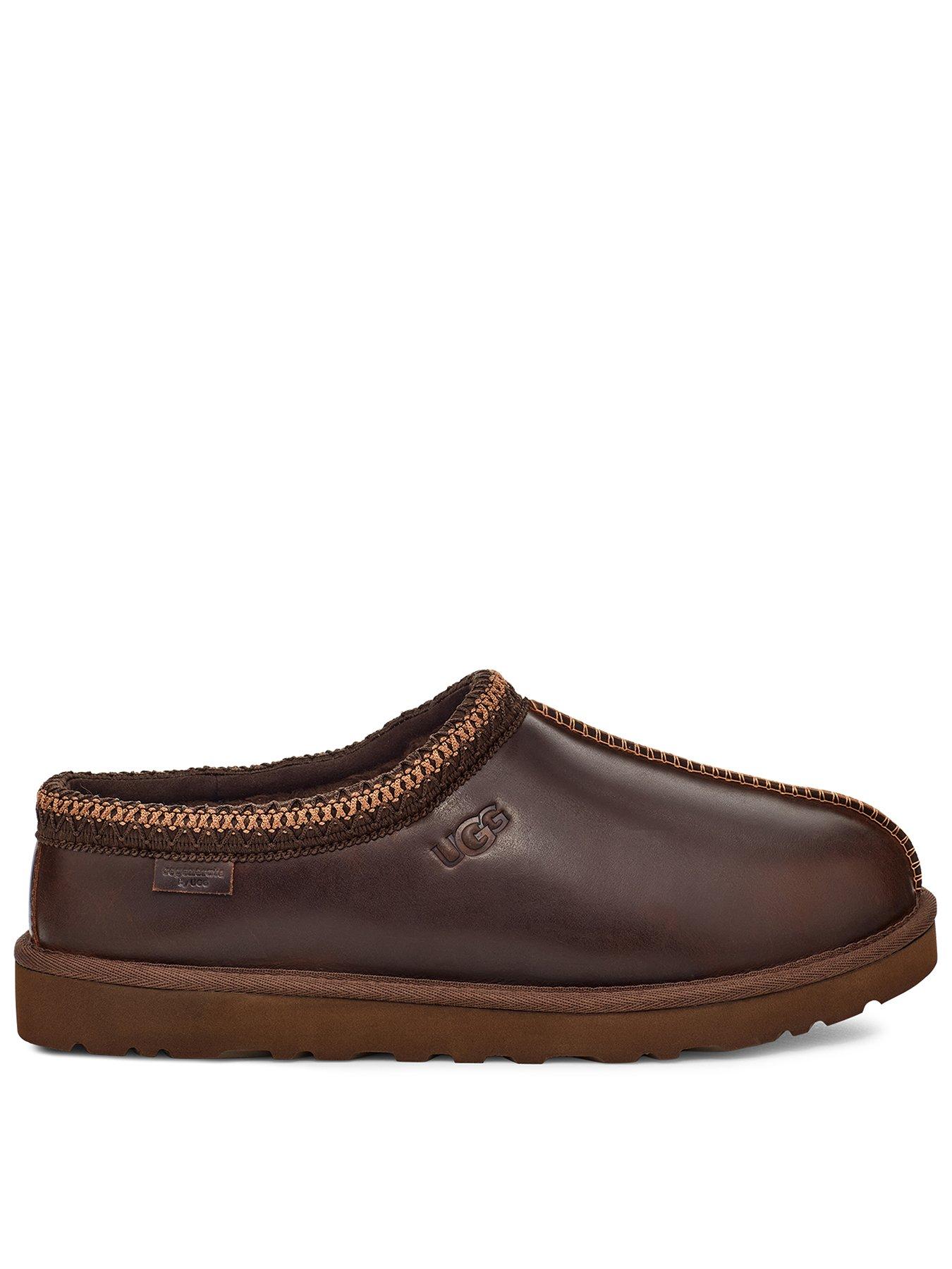 UGG Ugg Men s Leather Regen Tasman Slippers Brown Very Ireland