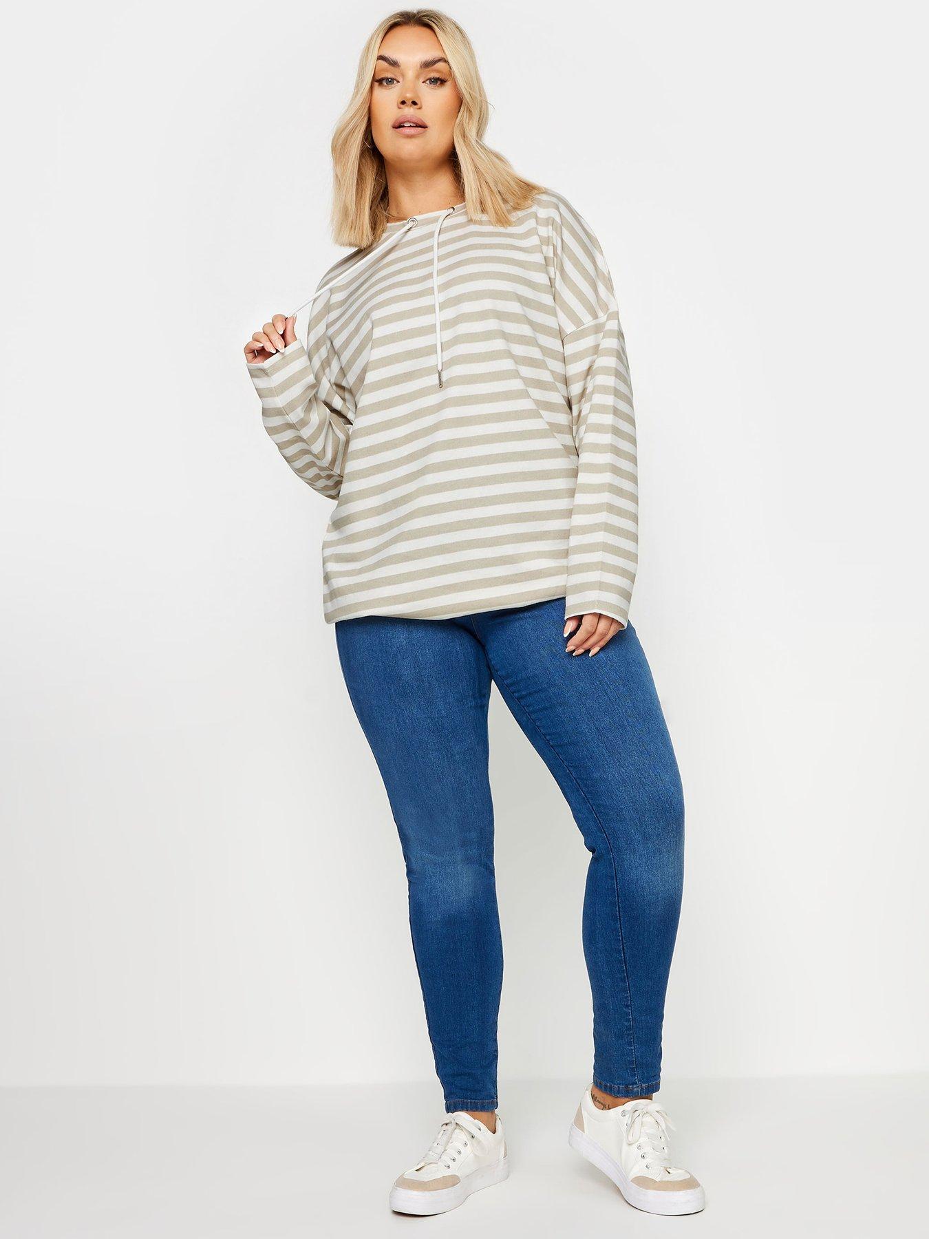 yours-curve-striped-sweatshirt-naturalback