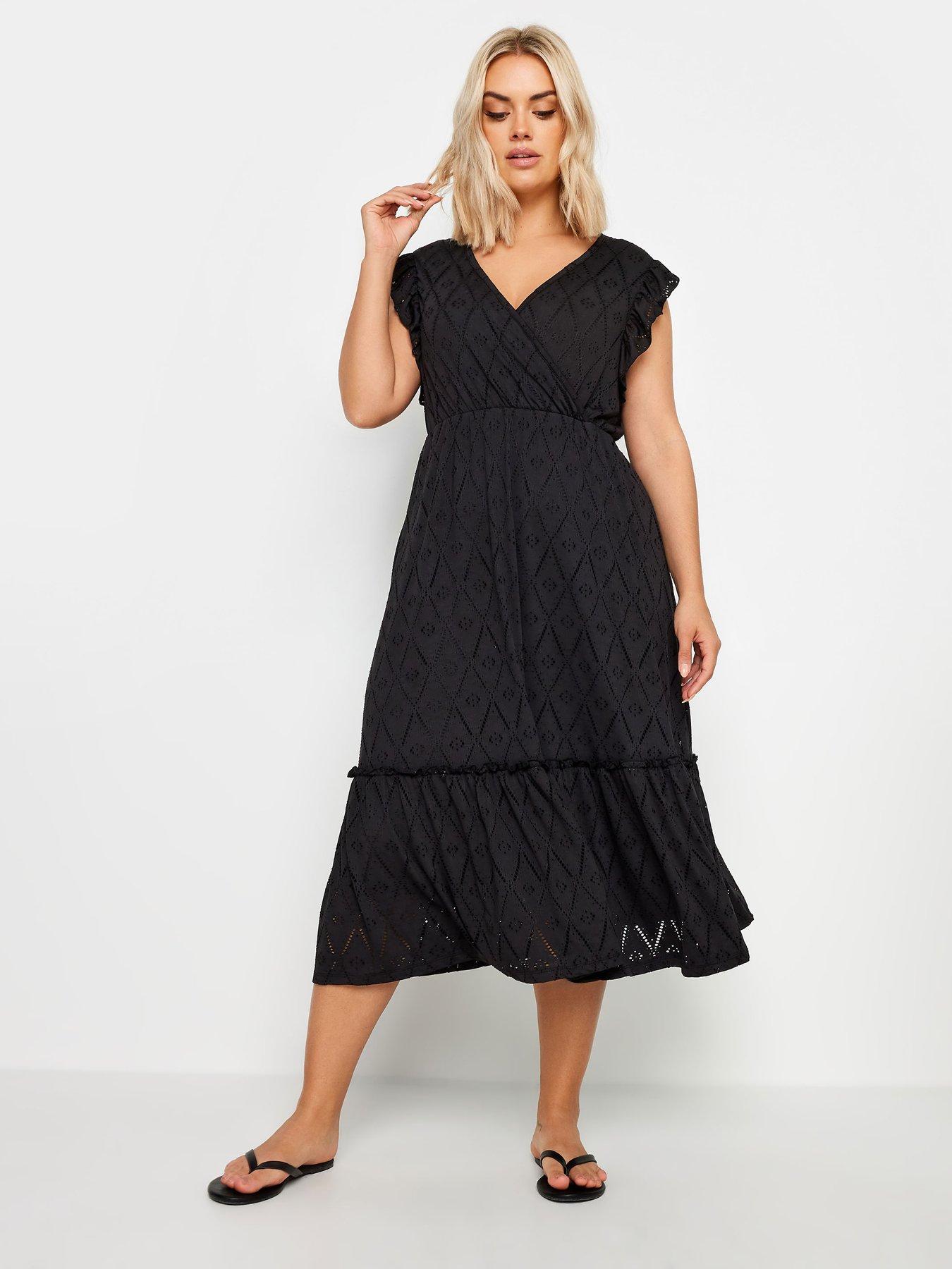 yours-curve-broderie-anglaise-dress-blackback