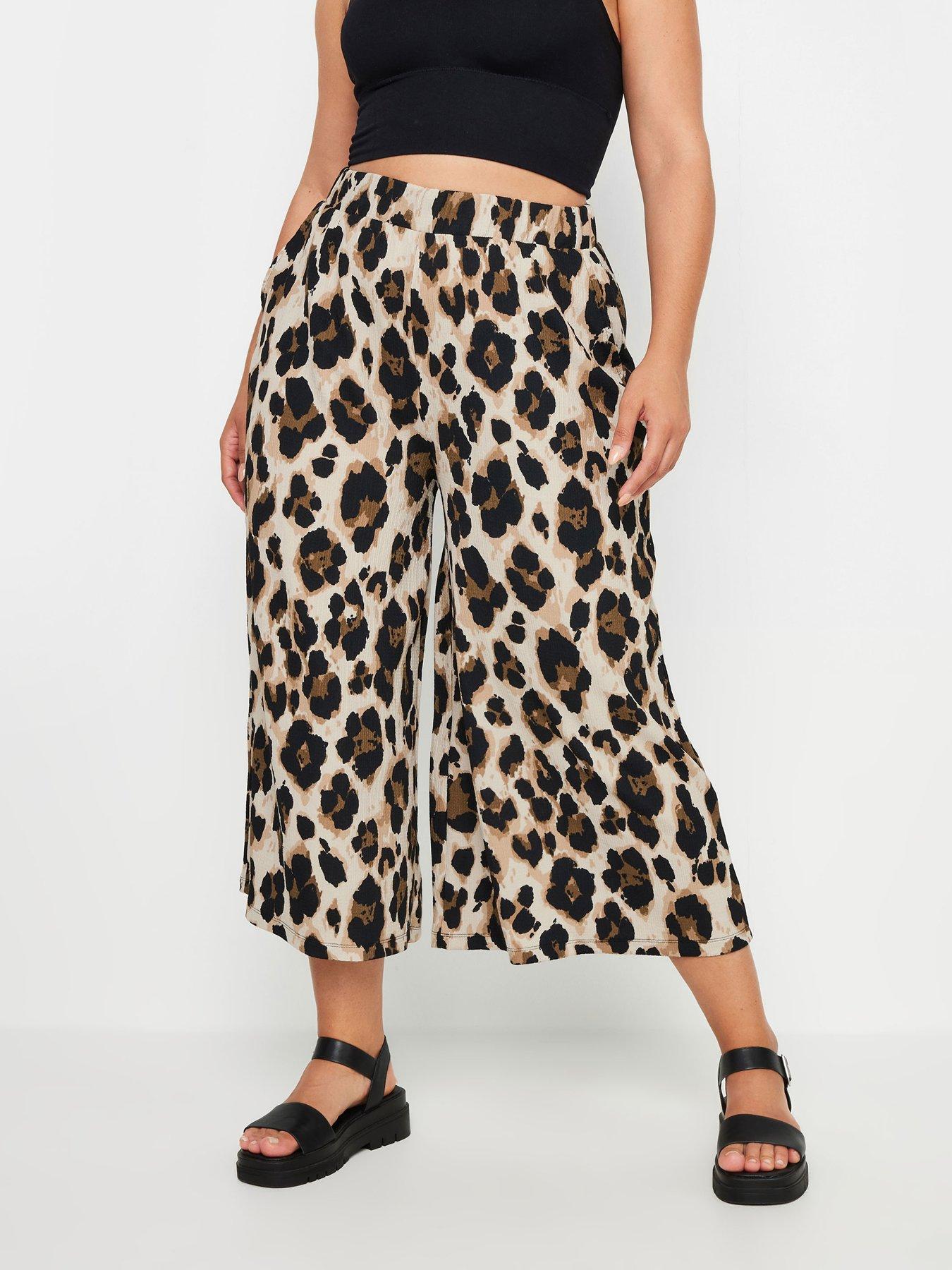 yours-curve-textured-leopard-print-midaxi-culotte