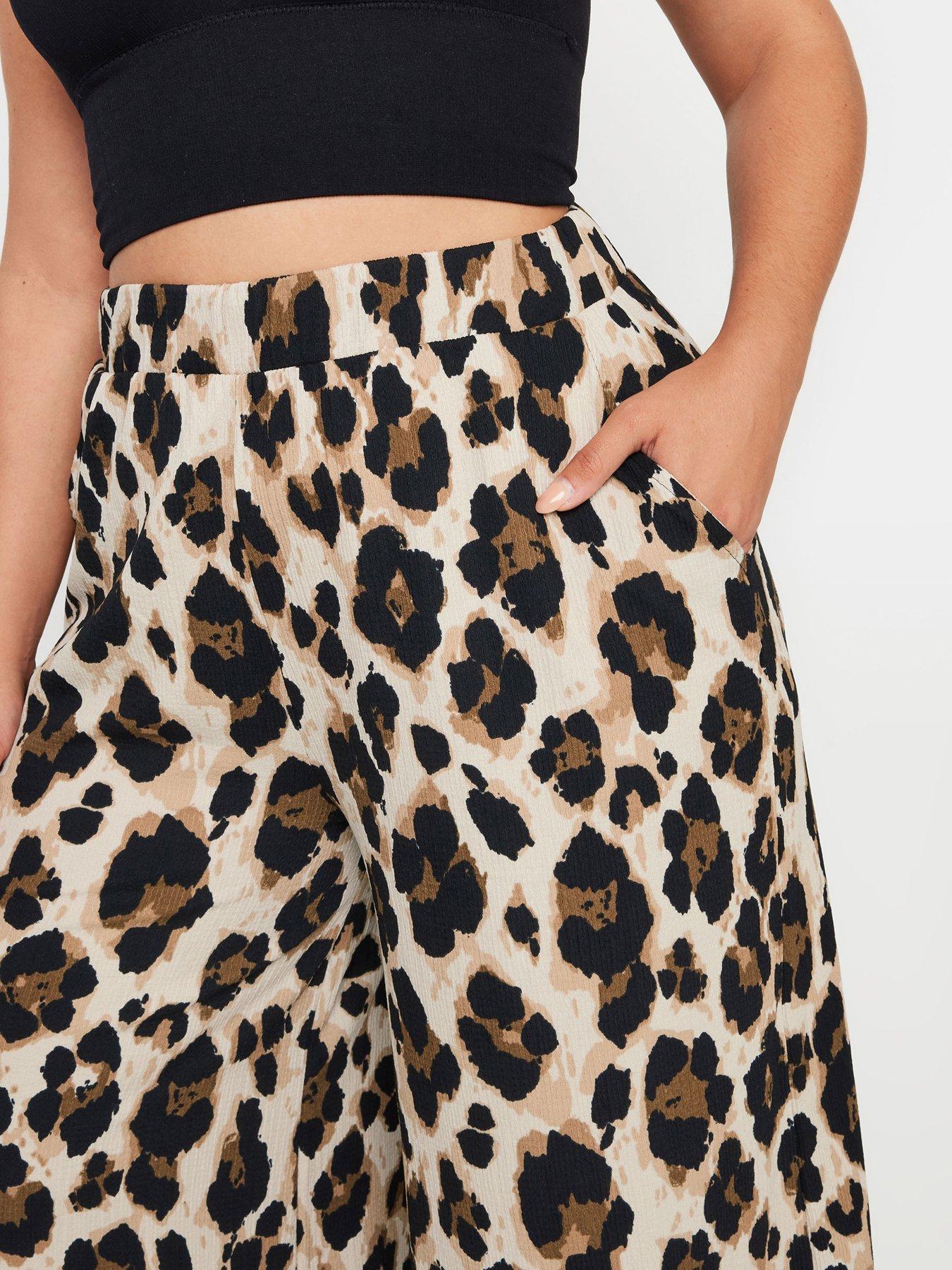 yours-curve-textured-leopard-print-midaxi-culotteoutfit