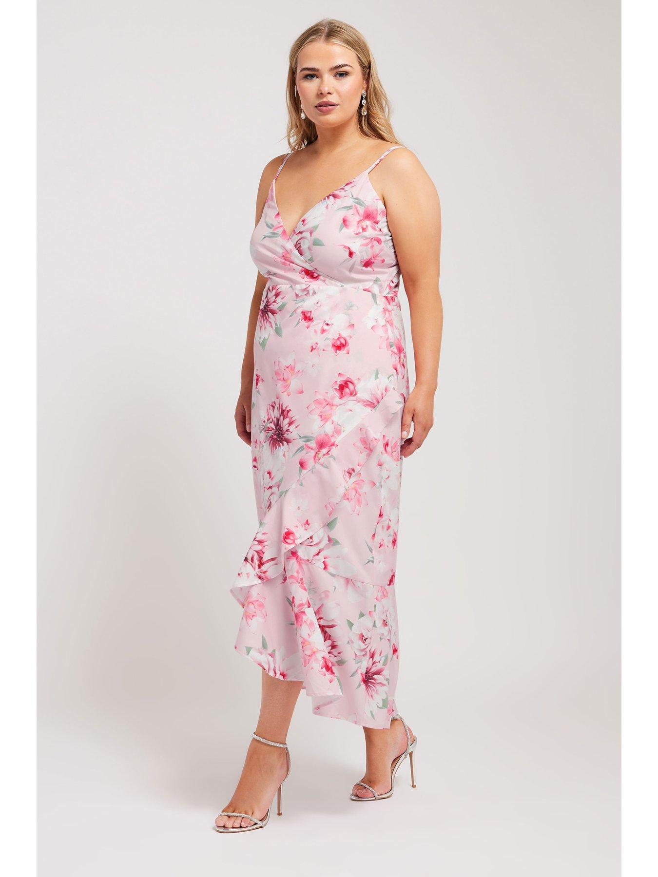 yours-curve-floral-ruffle-wrap-dress-pinkback