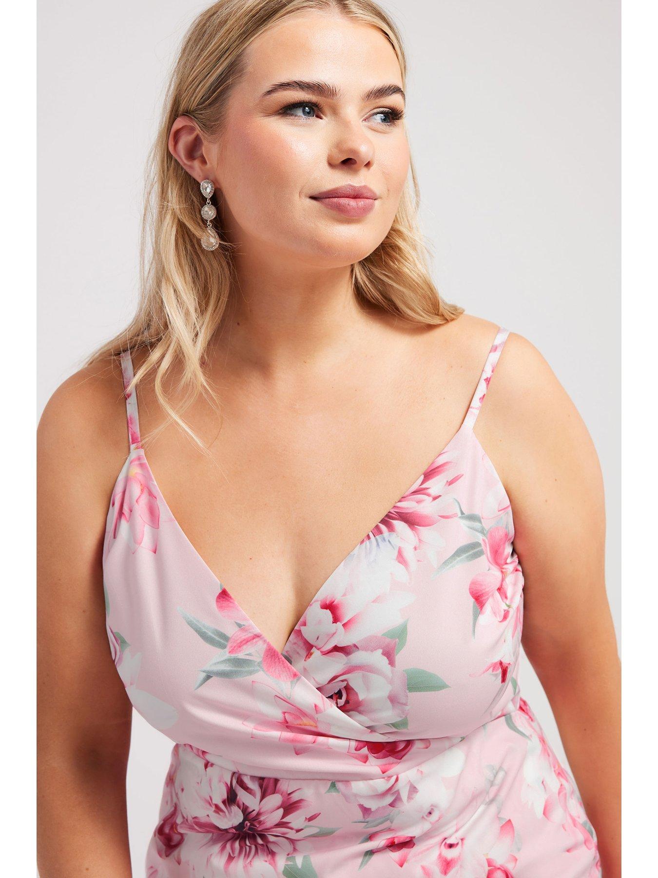 yours-curve-floral-ruffle-wrap-dress-pinkoutfit