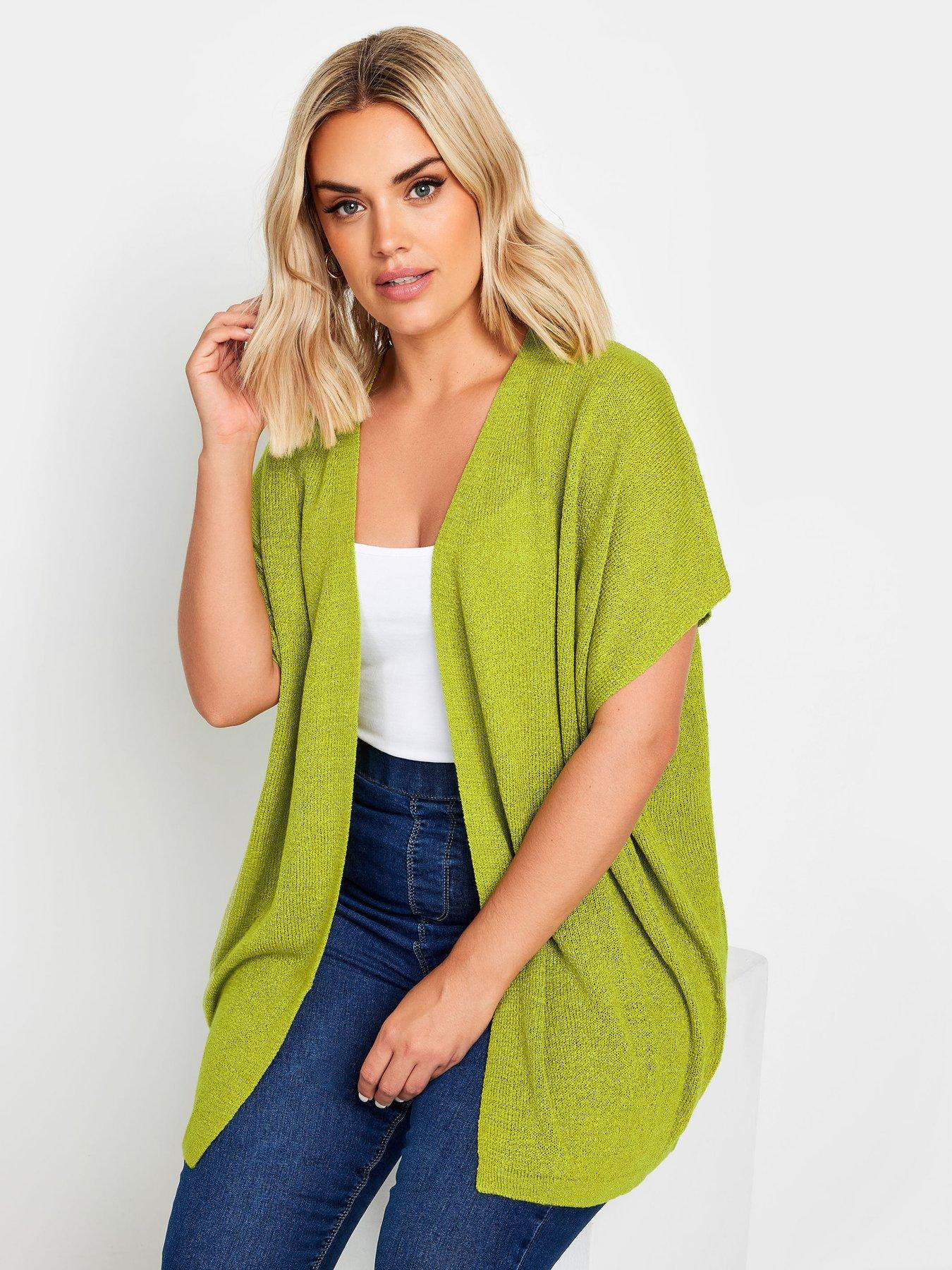 yours-curve-edge-to-edge-boxy-cardigan-green