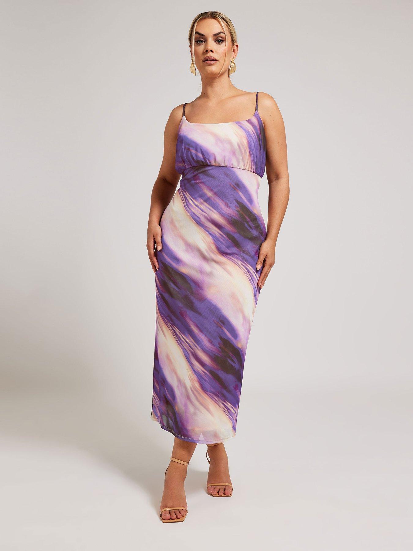 yours-curve-abstract-ombre-mesh-column-dress-purple