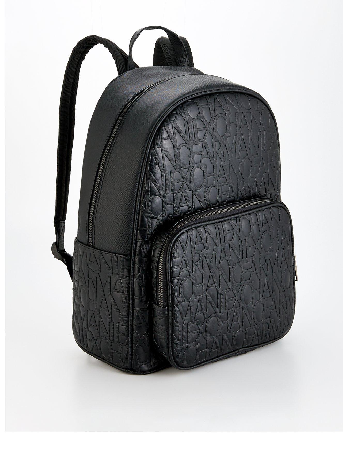 armani-exchange-armani-exchange-all-over-logo-saffiano-backpack-blackback