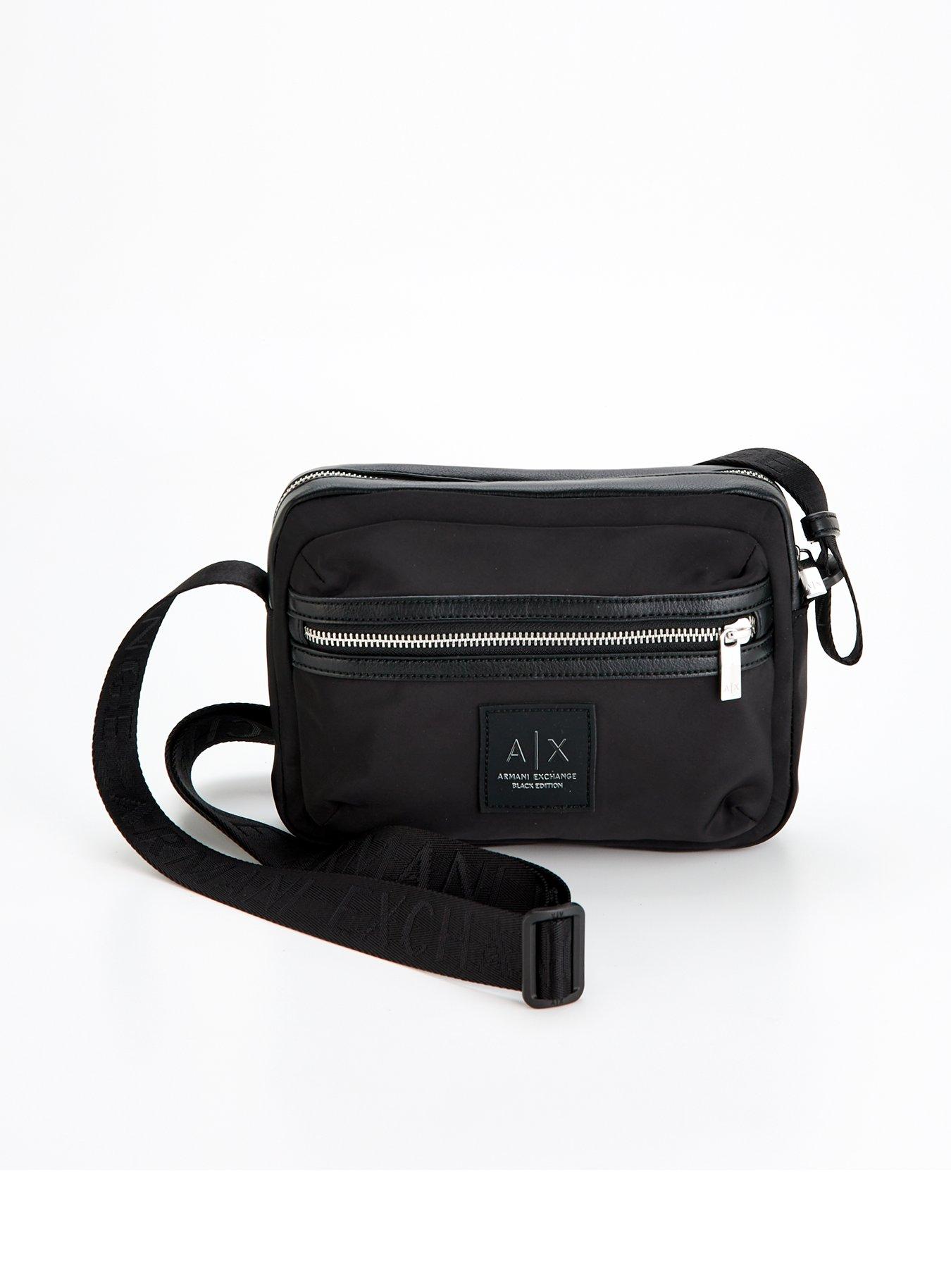 Armani Exchange Black Edition Logo Crossbody Bag Black