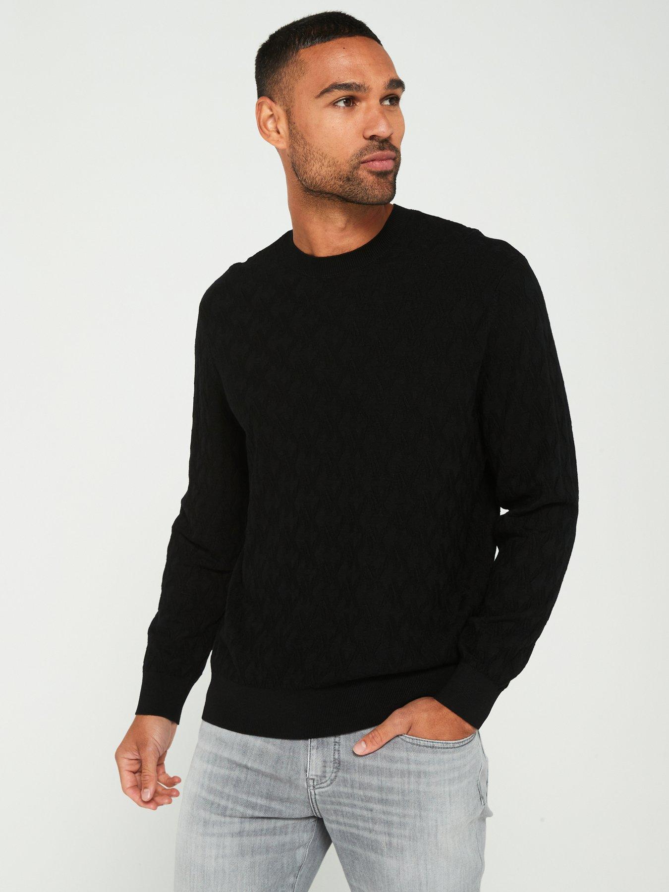 armani-exchange-armani-exchange-ax-monogram-crew-knitted-jumper-black