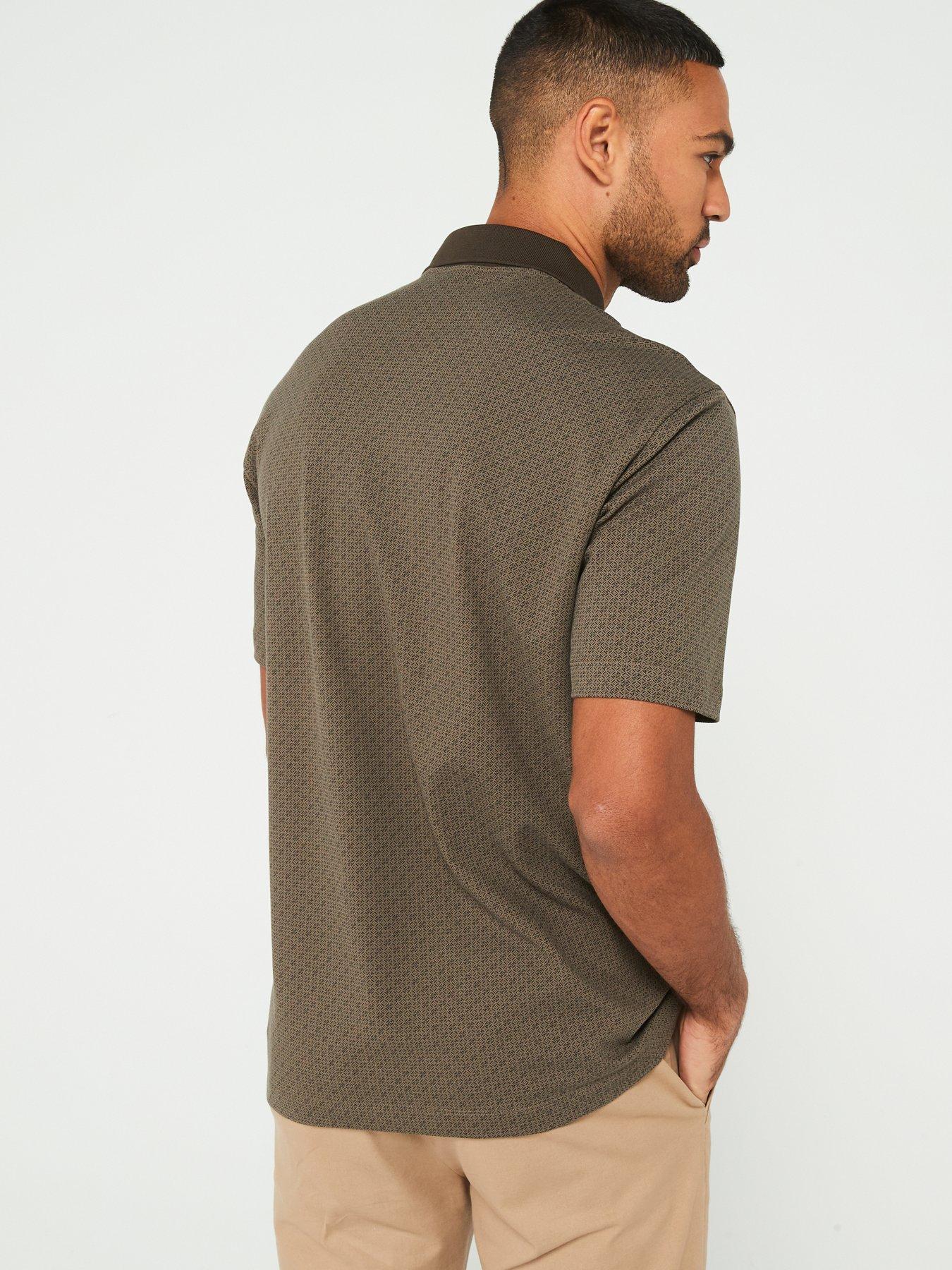 armani-exchange-armani-exchange-regular-fit-micro-print-polo-shirt-greenstillFront