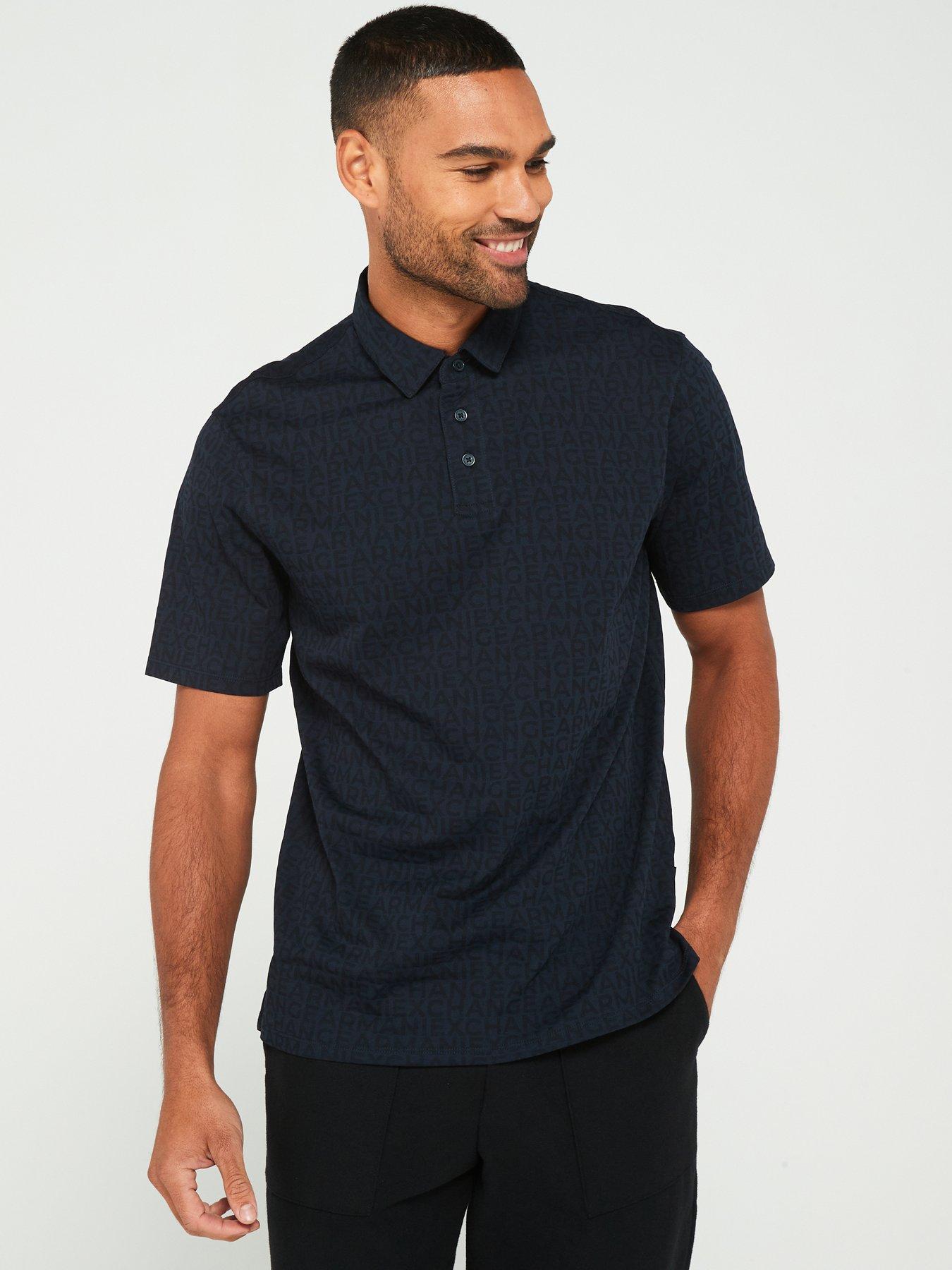 armani-exchange-armani-exchange-regular-all-over-logo-polo-shirt-navyfront