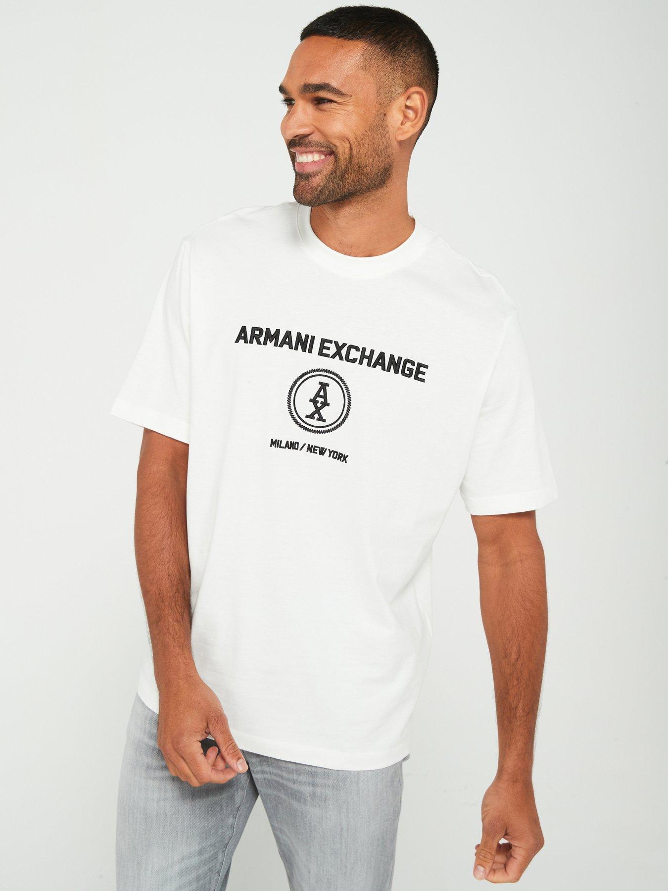 Armani Exchange Armani Exchange Relaxed Fit Centre Monogram Logo T shirt Black Very Ireland