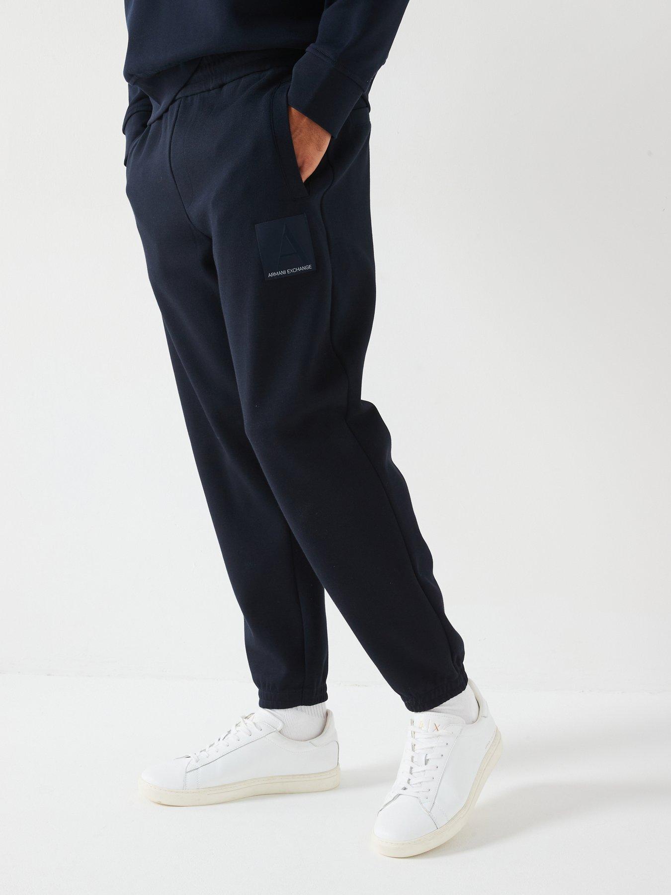 armani-exchange-a-line-patch-logo-cuff-joggers-navy