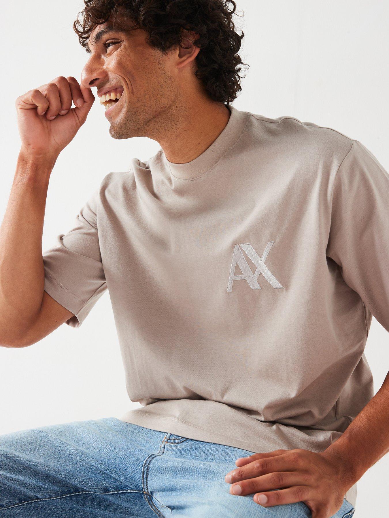 armani-exchange-embroided-ax-left-chest-logo-t-shirt-light-brownoutfit