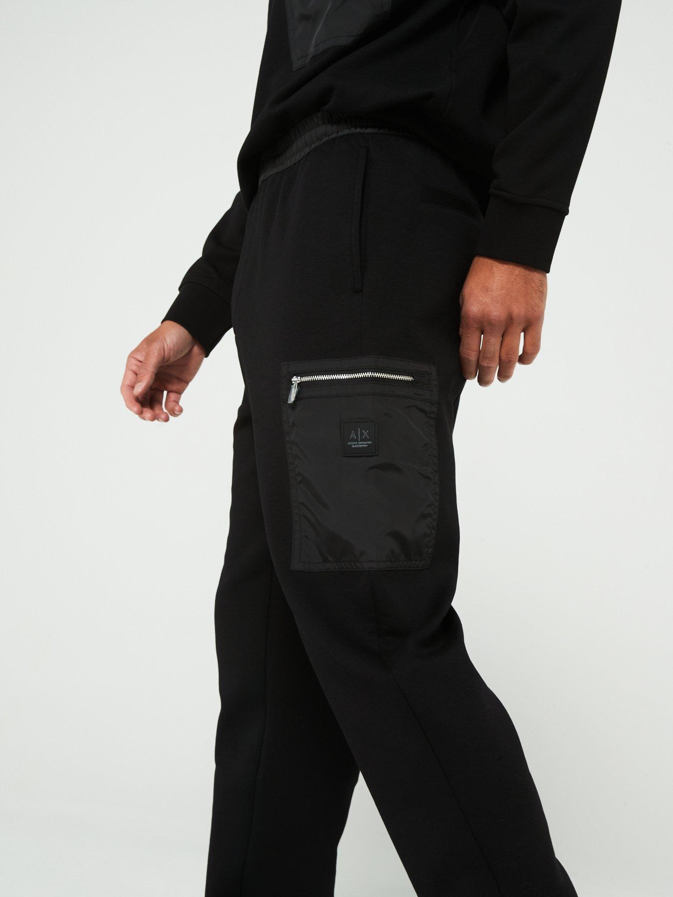 armani-exchange-armani-exchange-black-edition-nylon-pocket-joggers-blackoutfit