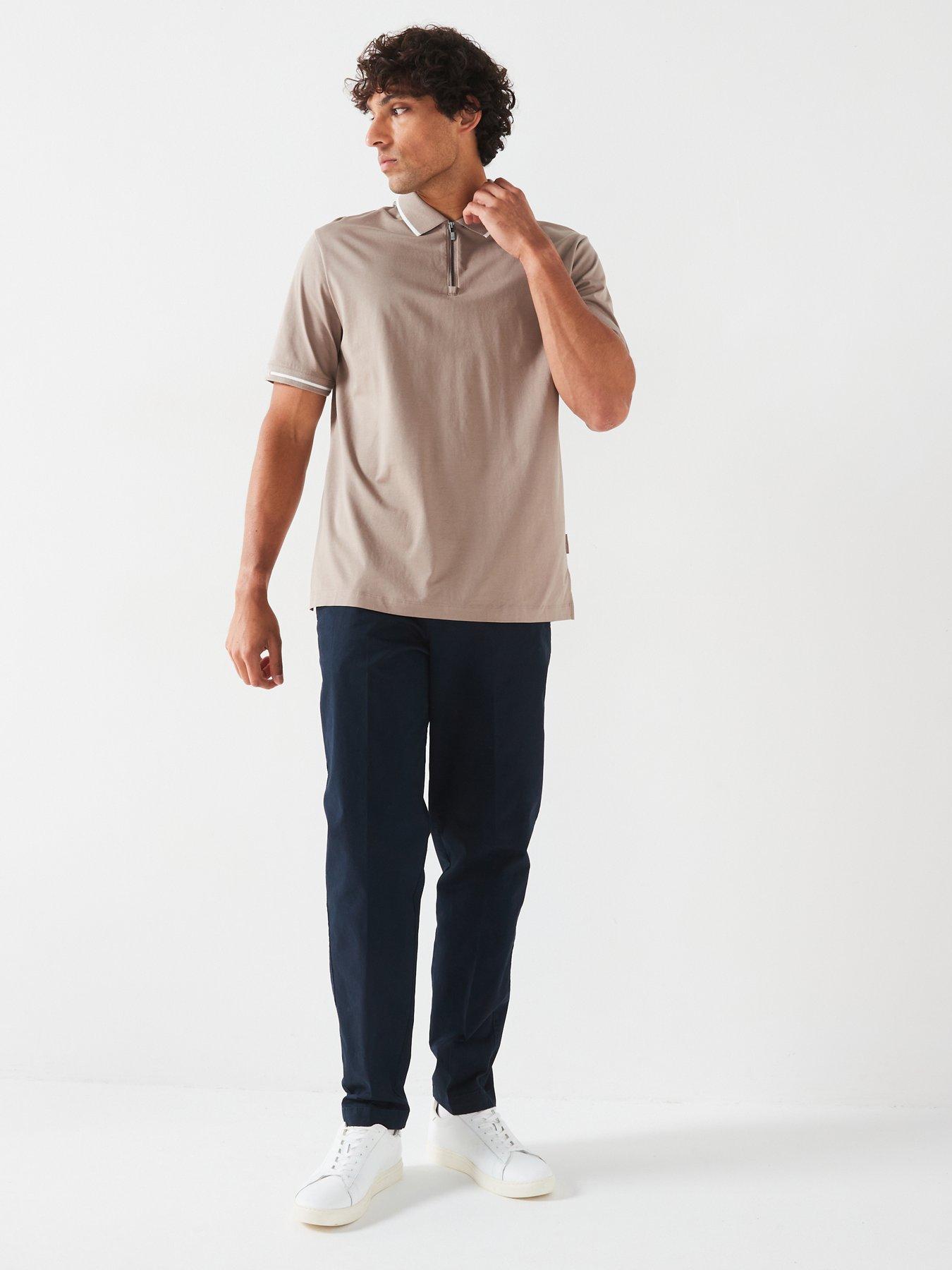 undefined Stretch Cotton Chinos - Navy