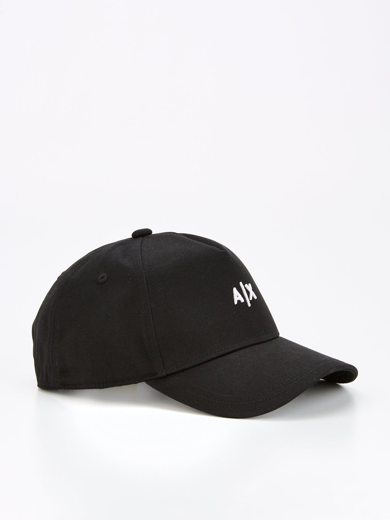 Image 1 of 4 of Armani Exchange Small Logo Baseball Cap - Black/White