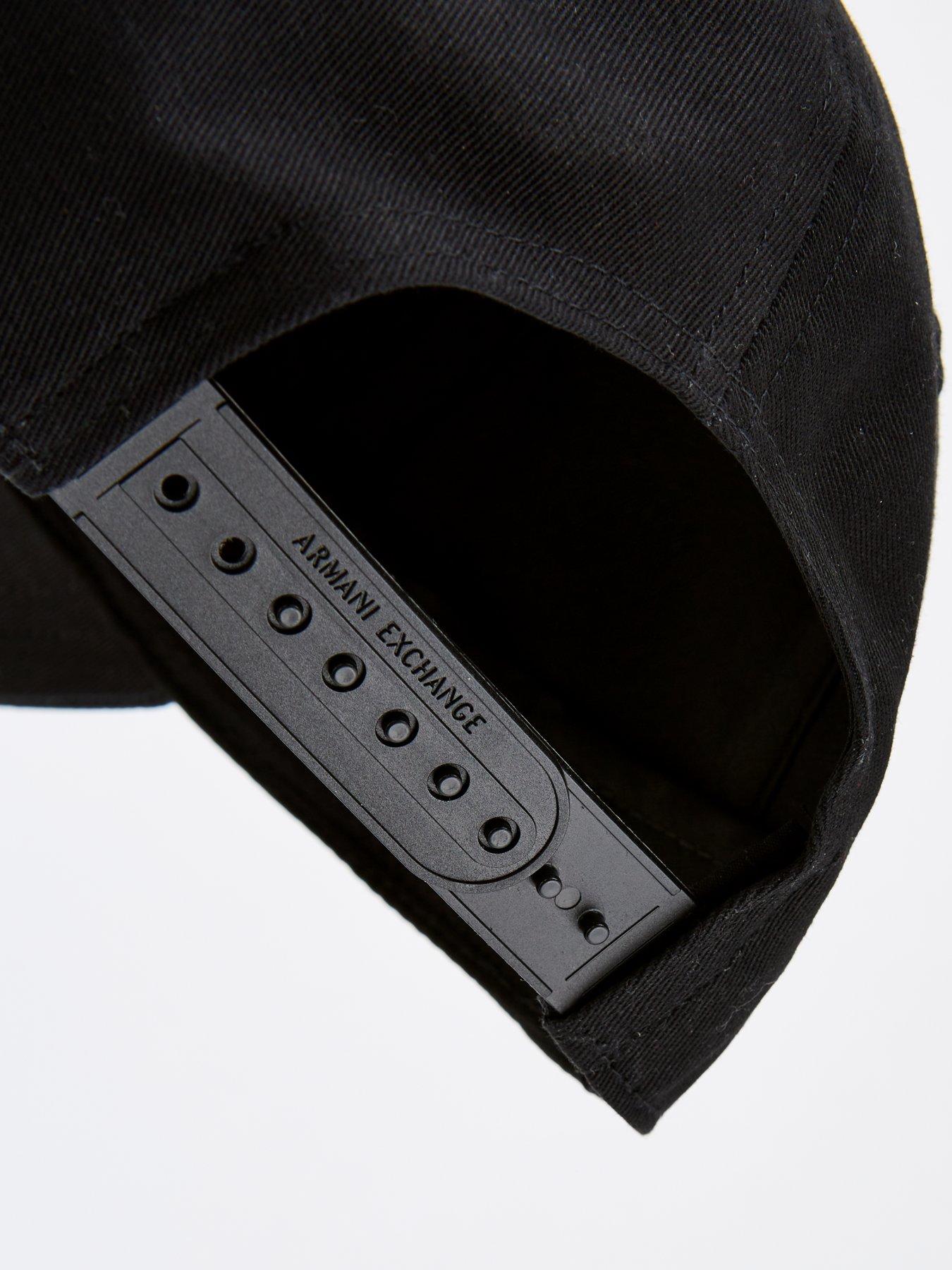 Image 3 of 4 of Armani Exchange Small Logo Baseball Cap - Black/White