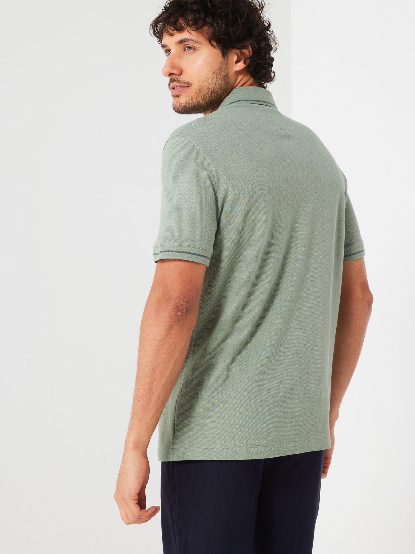 Image 2 of 4 of Armani Exchange Regular Fit Left Chest Icon Logo Polo Shirt - Green