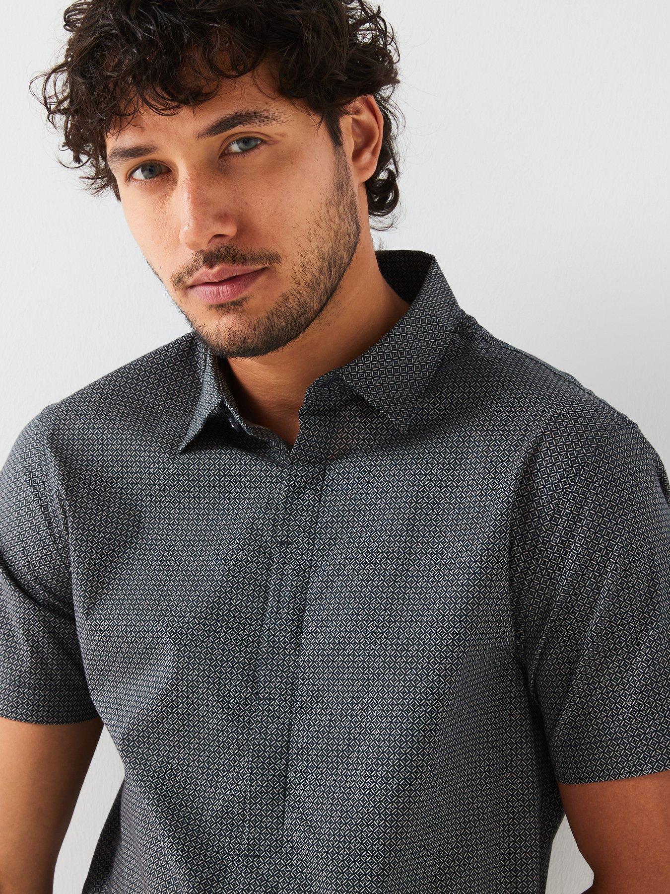 armani-exchange-armani-exchange-slim-fit-micro-print-short-sleeve-shirt-navyoutfit