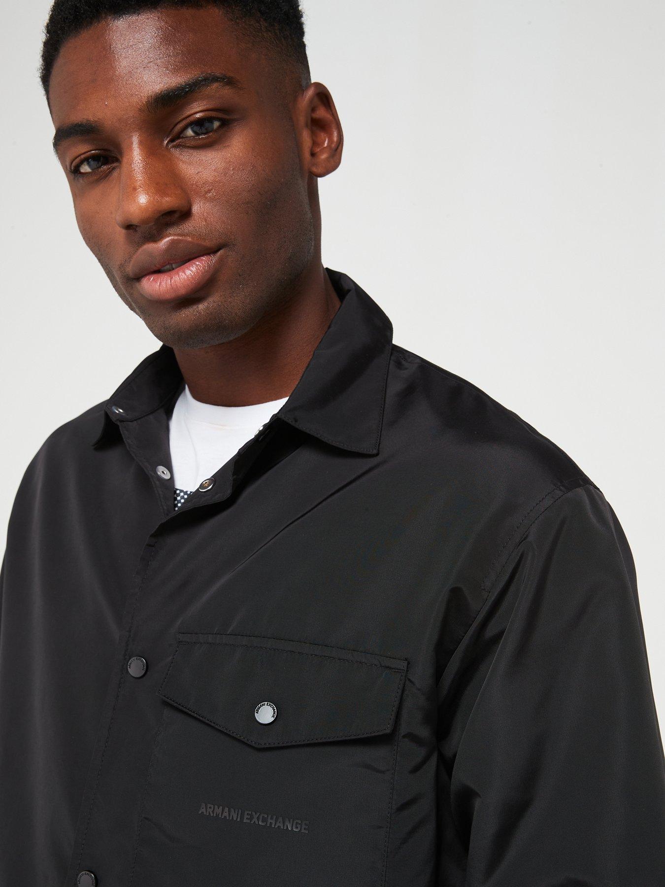 armani-exchange-armani-exchange-nylon-pocket-logo-overshirt-blackoutfit