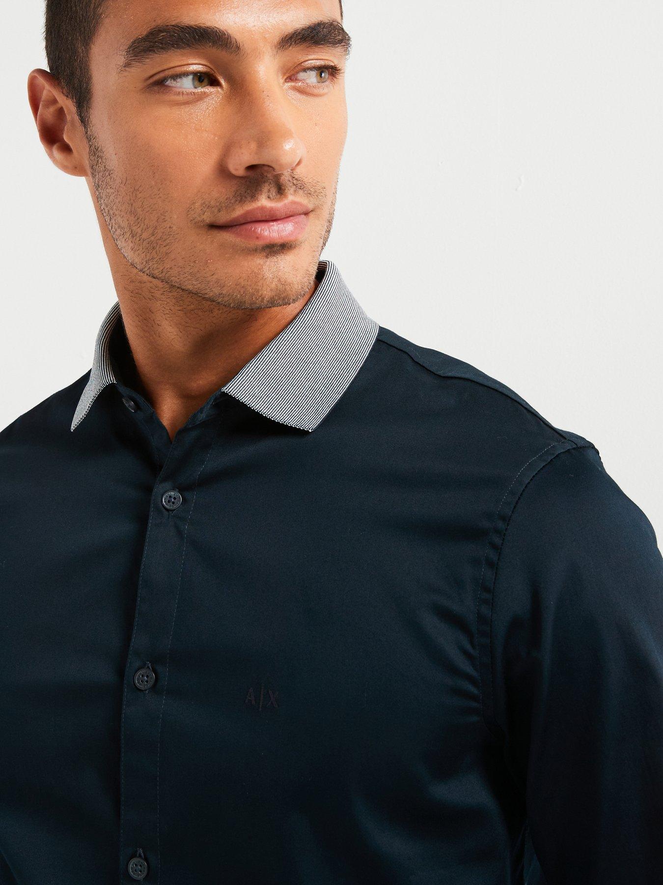 armani-exchange-armani-exchange-regular-fit-contrast-collar-left-chest-logo-shirt-navyoutfit