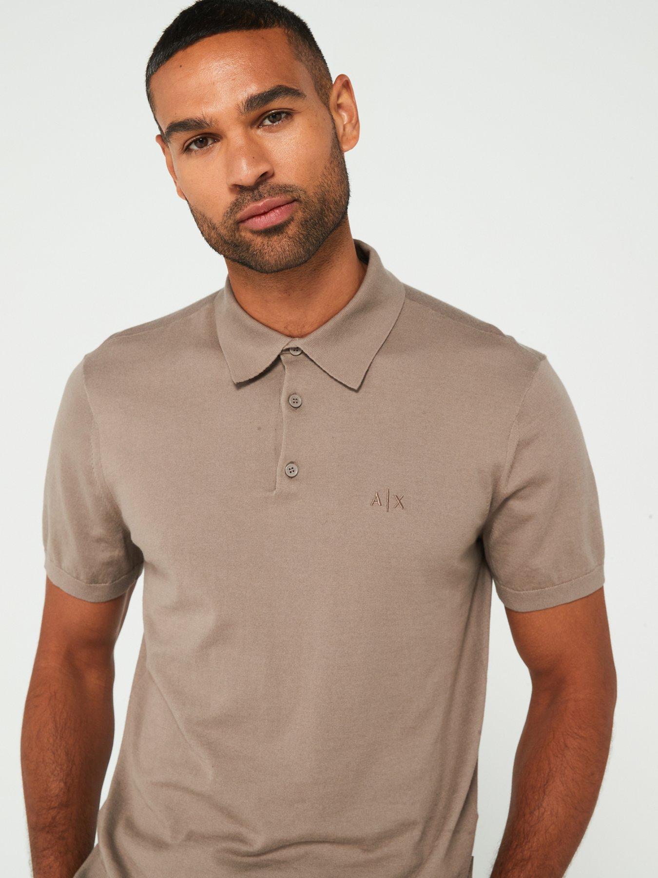 armani-exchange-armani-exchange-knitted-polo-shirt-light-brownoutfit