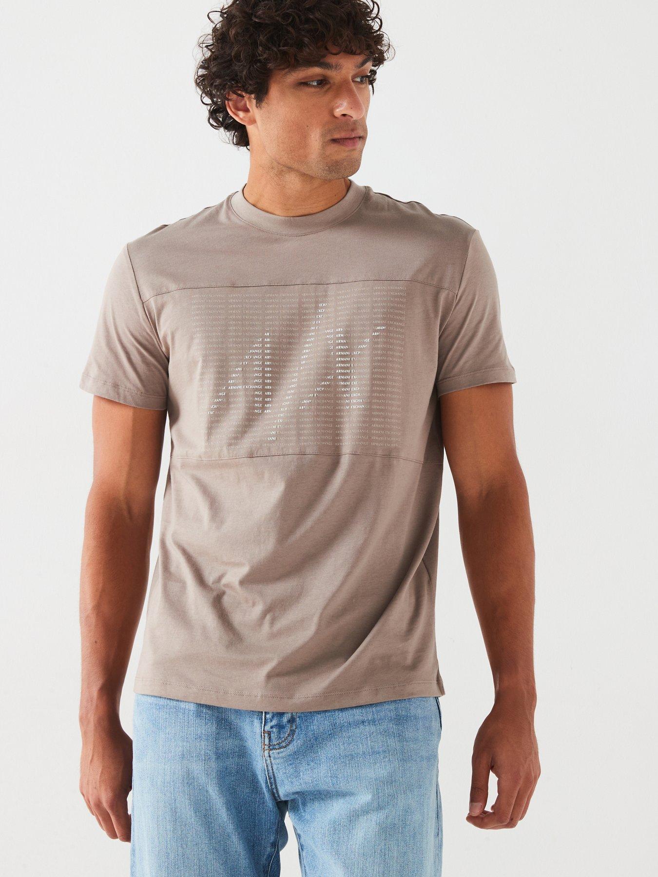 armani-exchange-regular-fit-macro-logo-graphic-t-shirt-light-brownfront