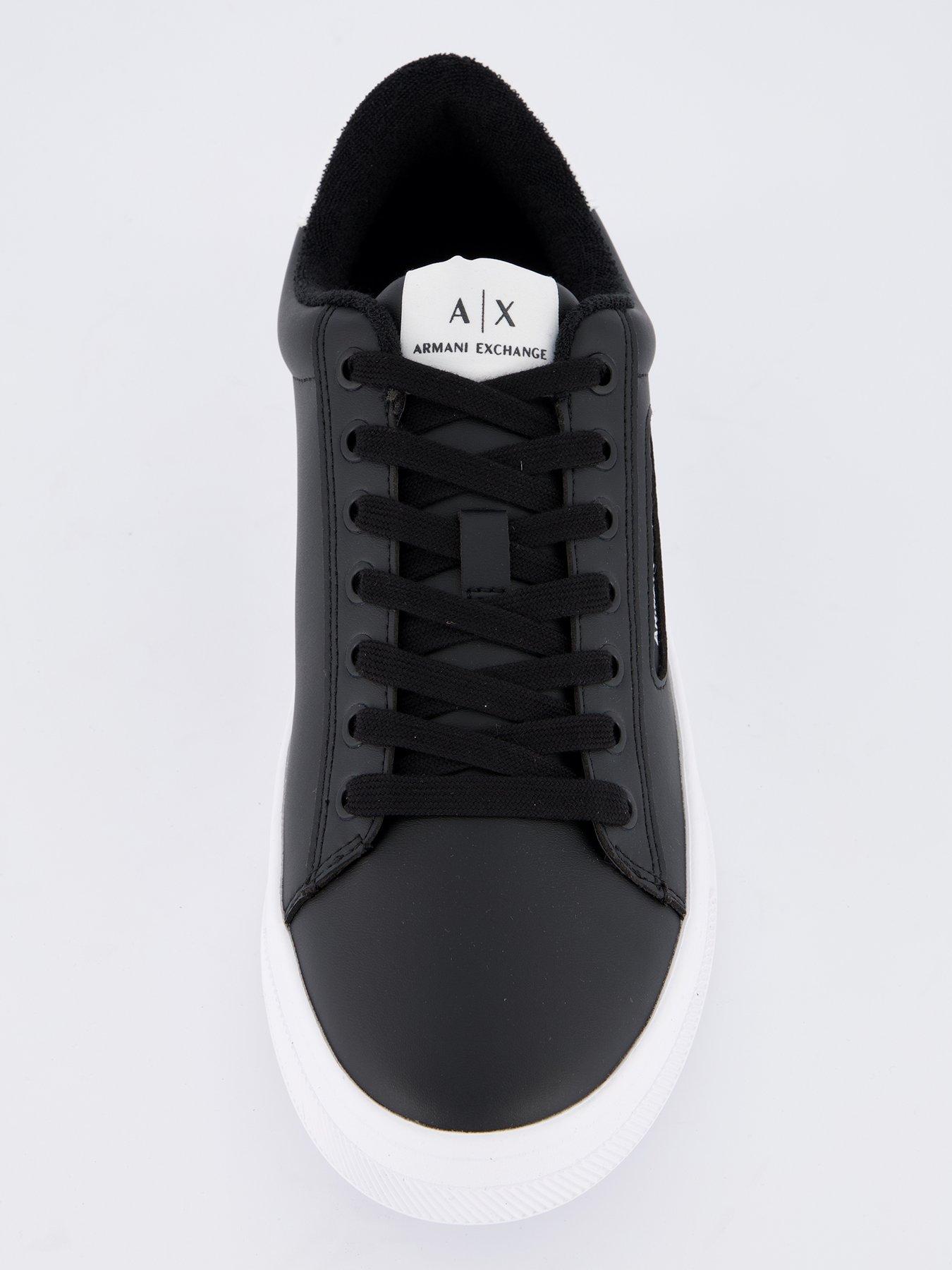 armani-exchange-court-lace-trainers-blackwhiteoutfit