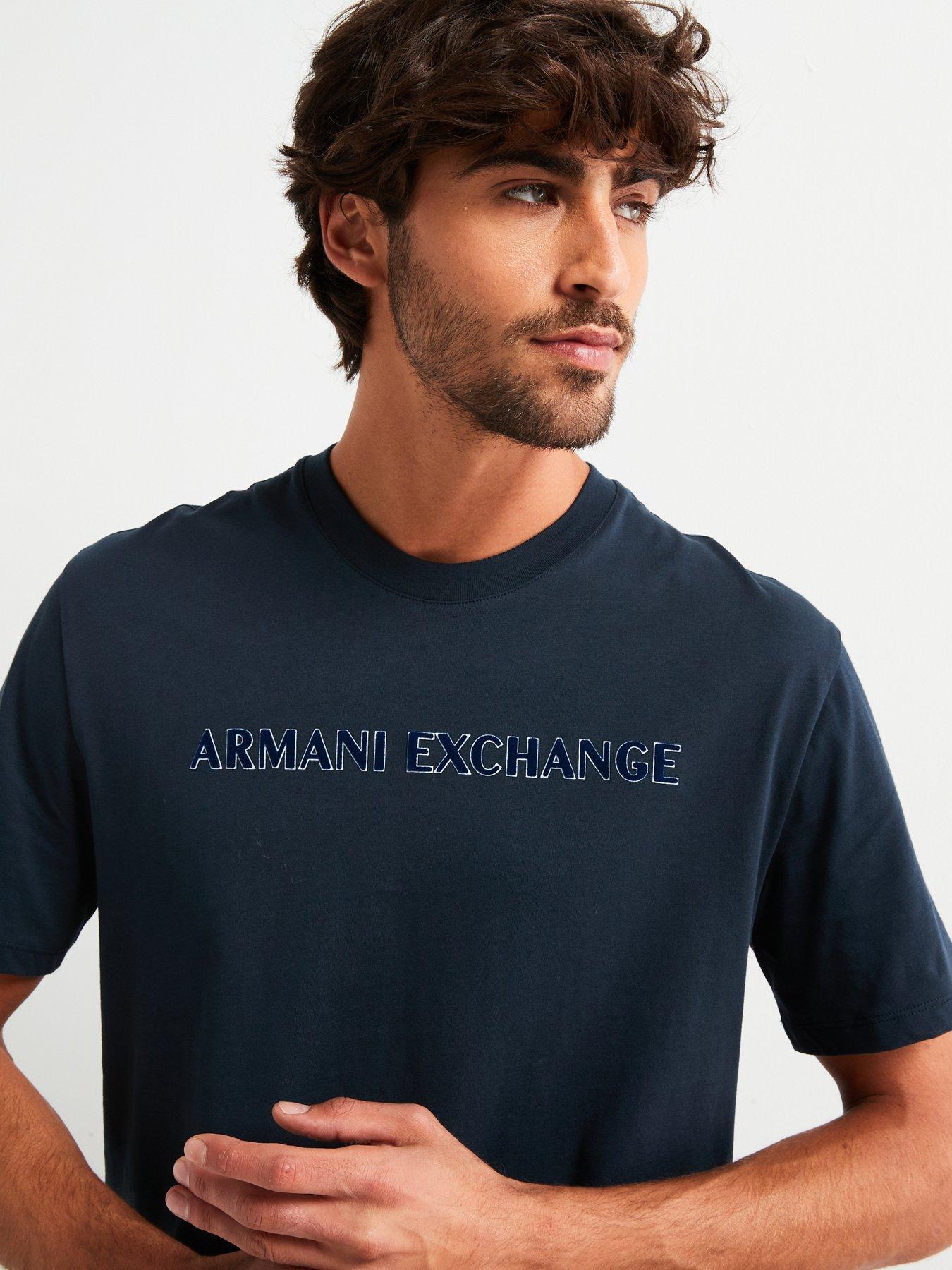 armani-exchange-relaxed-fit-linear-flock-logo-t-shirt-navyoutfit