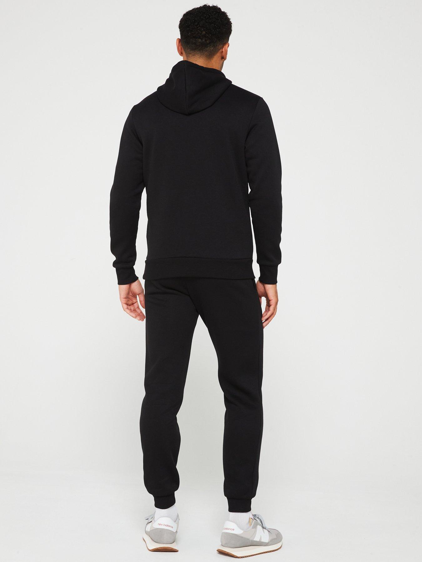 Image 2 of 6 of Jack & Jones Jack &amp; Jones Ferris Script Logo Sweat Tracksuit - Black