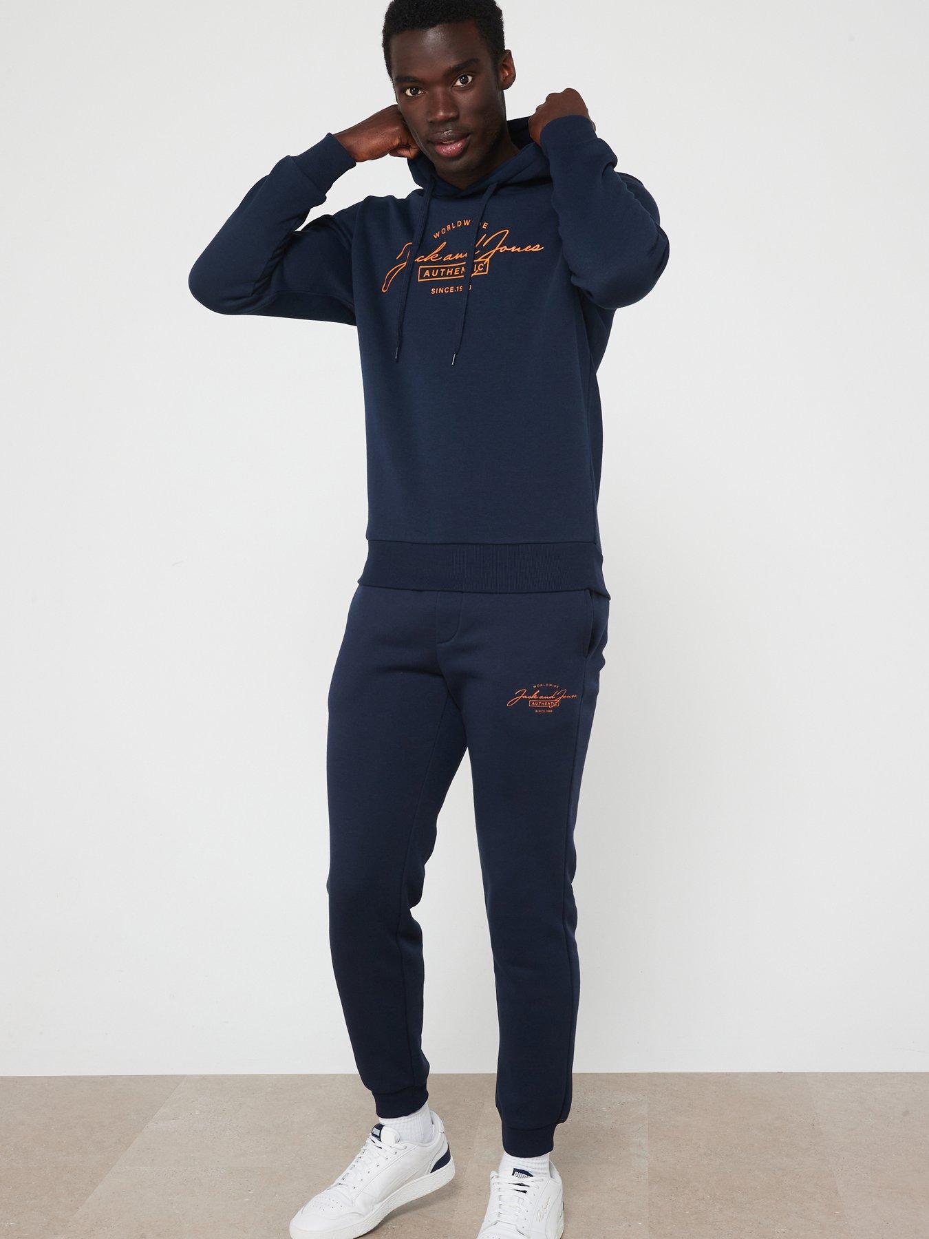 Jack Jones Jack Jones Ferris Script Logo Sweat Tracksuit Navy Very Ireland