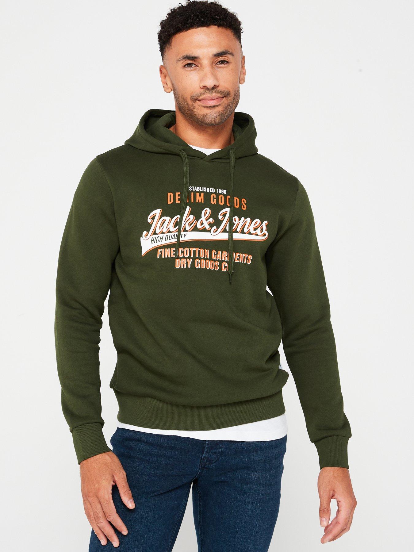 Image 1 of 4 of Jack & Jones Authentic Denim Goods Logo Hoodie - Green