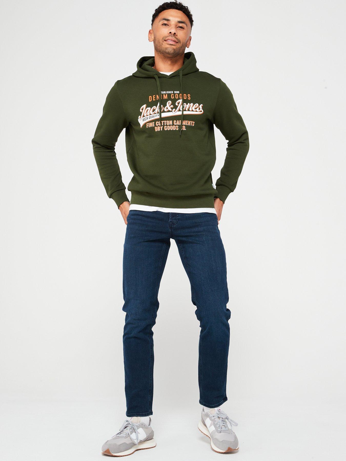 Image 3 of 4 of Jack & Jones Authentic Denim Goods Logo Hoodie - Green