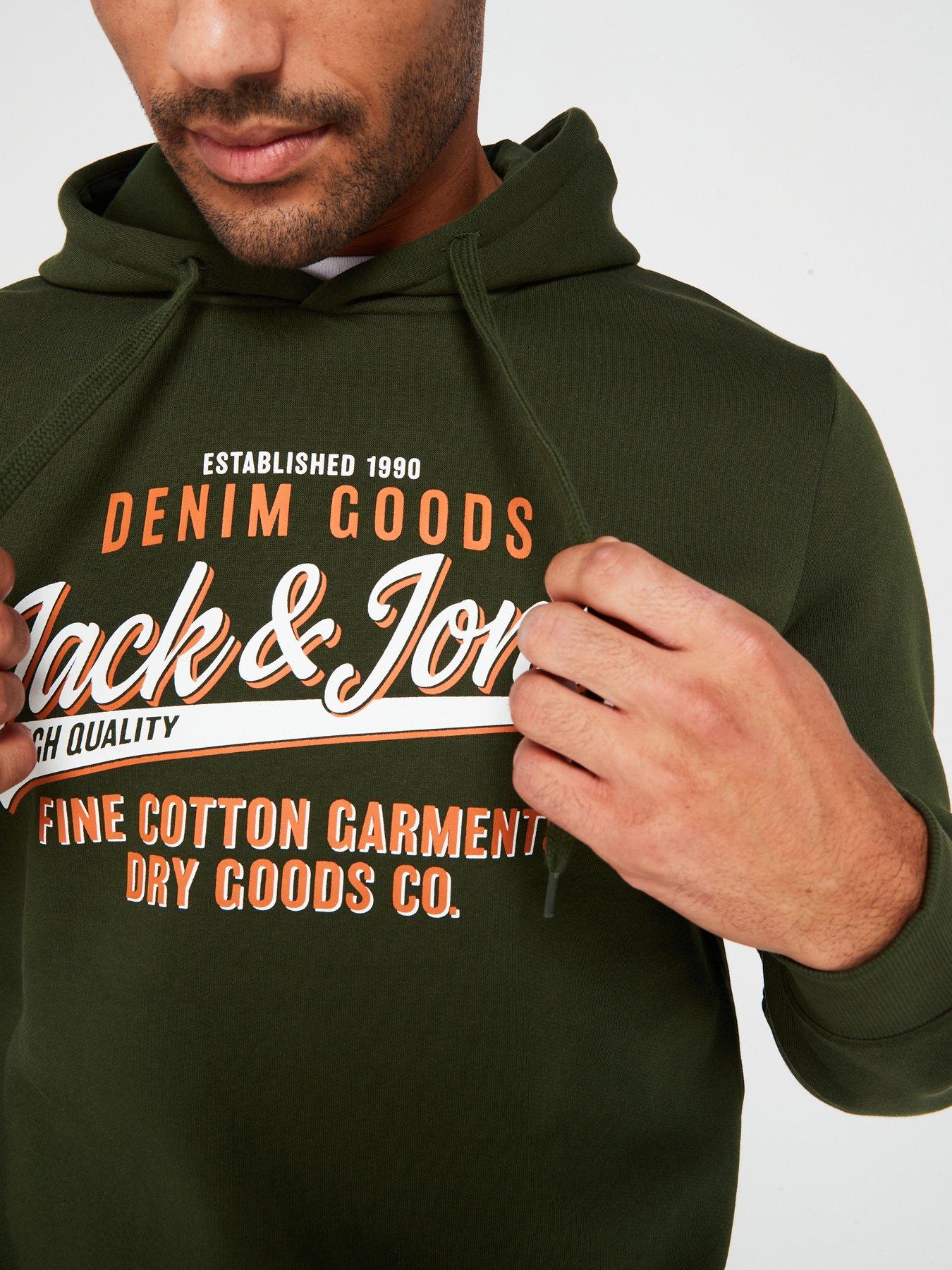 Image 4 of 4 of Jack & Jones Authentic Denim Goods Logo Hoodie - Green