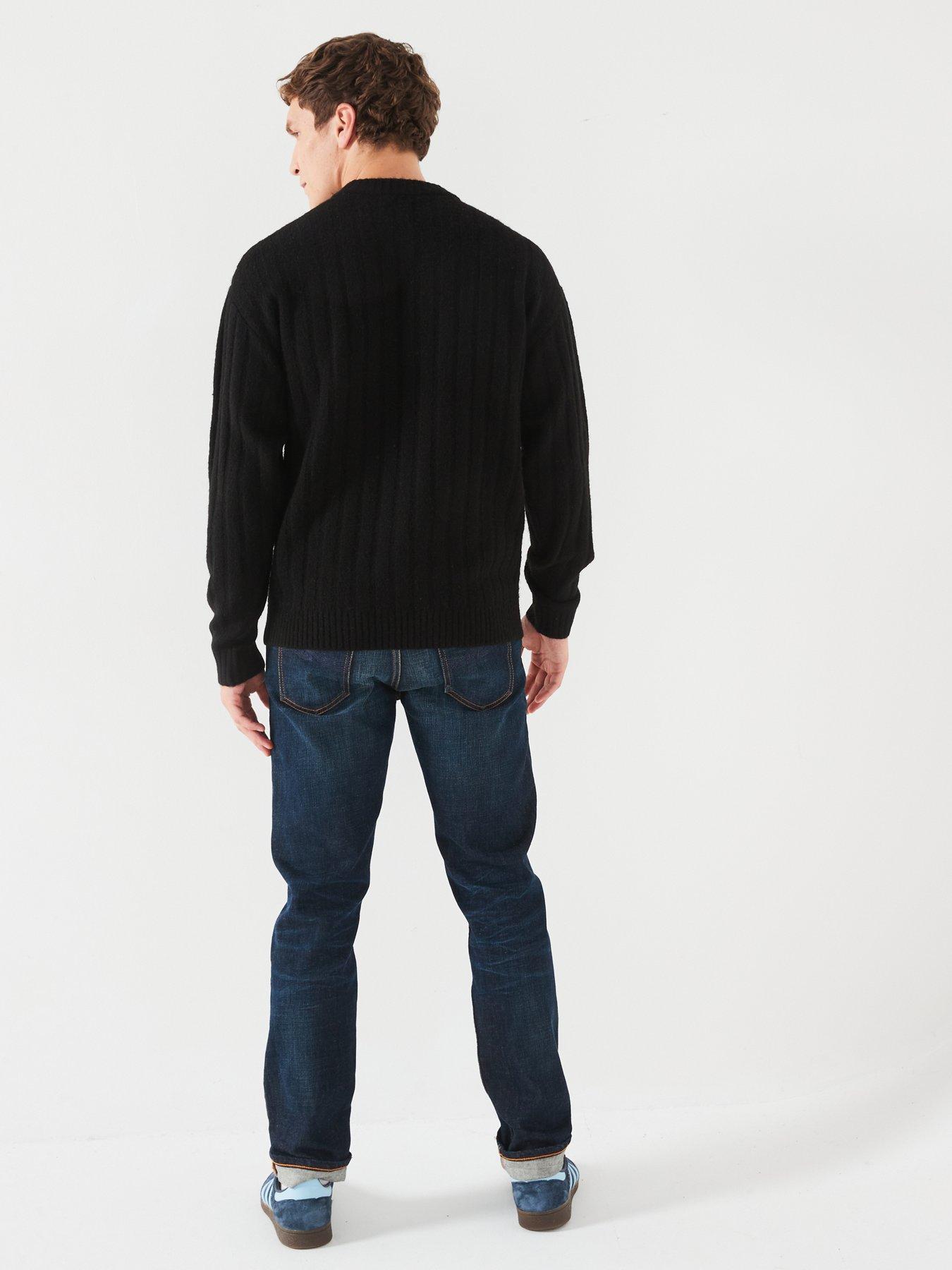 jack-jones-ribbed-knitted-jumper-blackstillFront