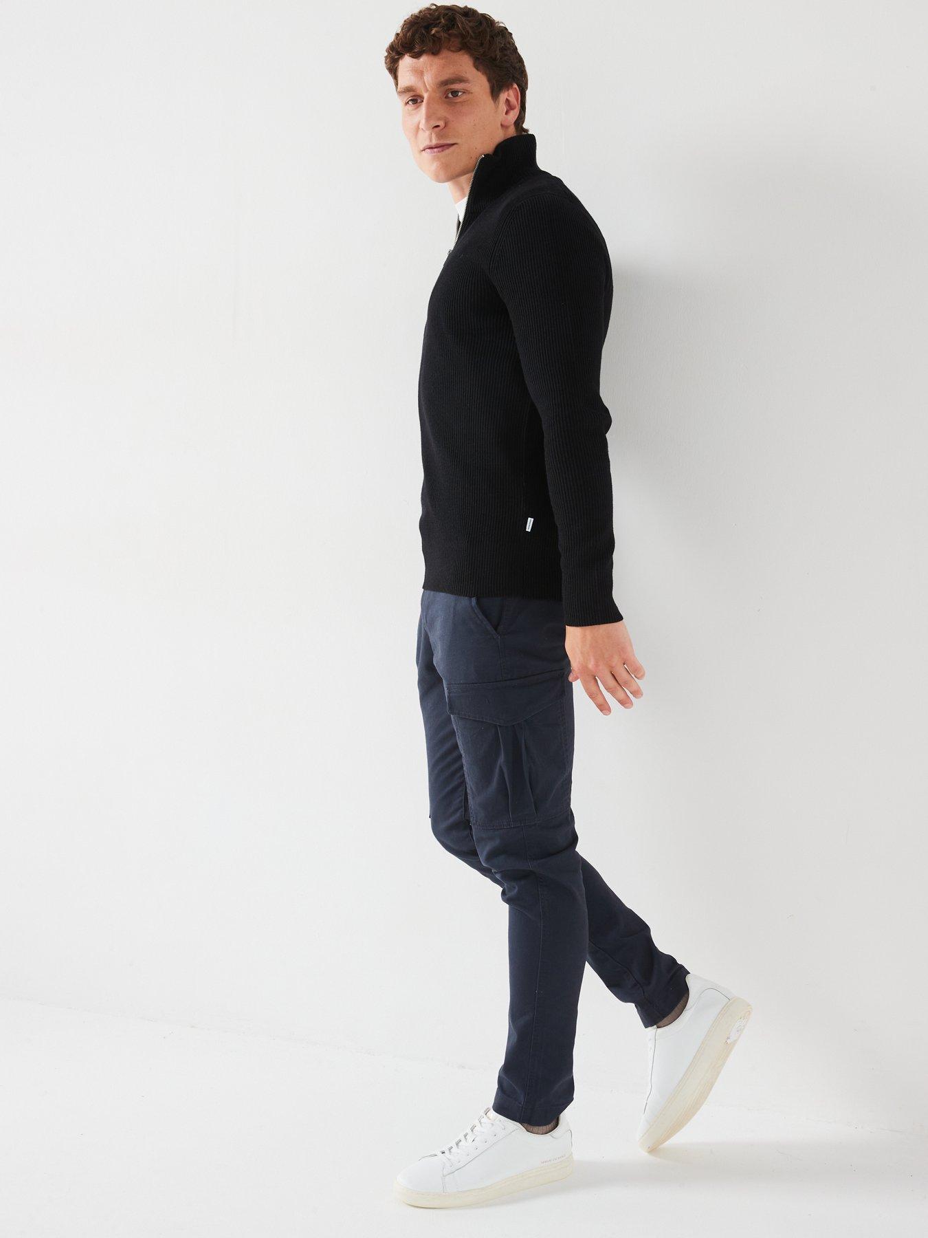 jack-jones-ribbed-half-zip-knitted-jumper-blackback