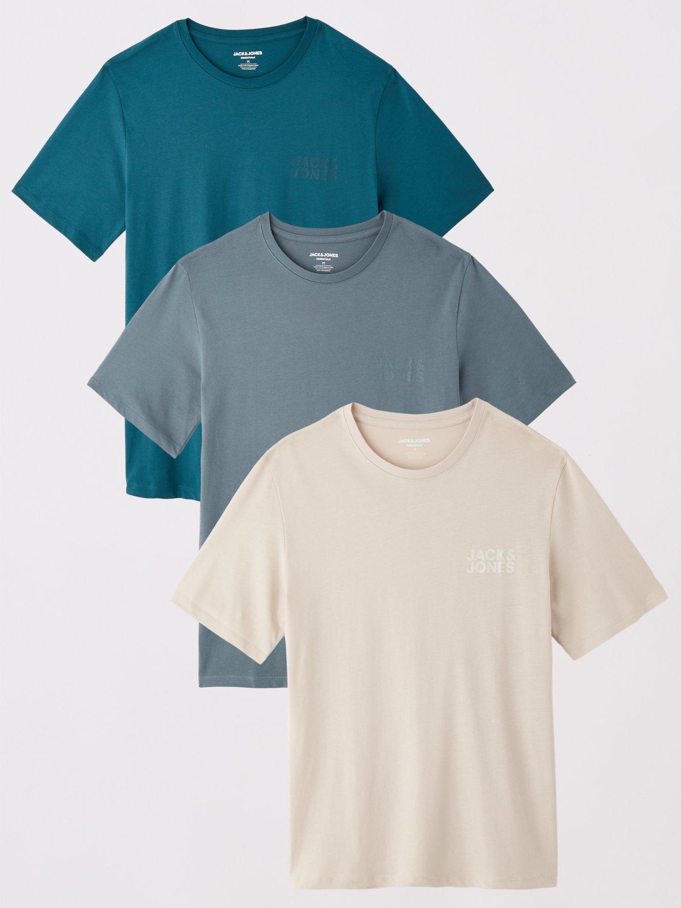 jack-jones-jack-amp-jones-ecorp-logo-3-pack-short-sleeve-t-shirts-multi