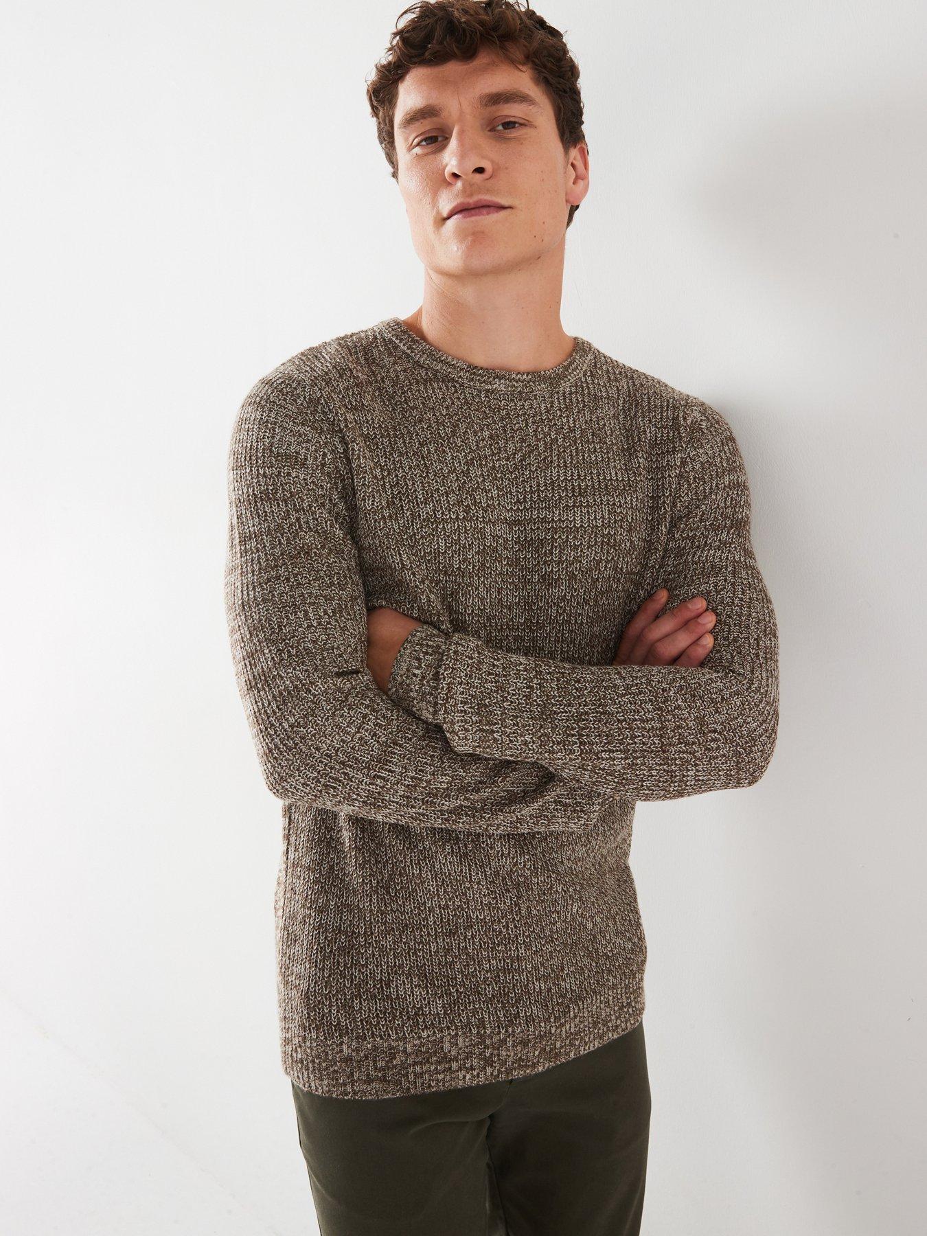 Jack Jones Textured Crew Neck Knitted Jumper Light Brown