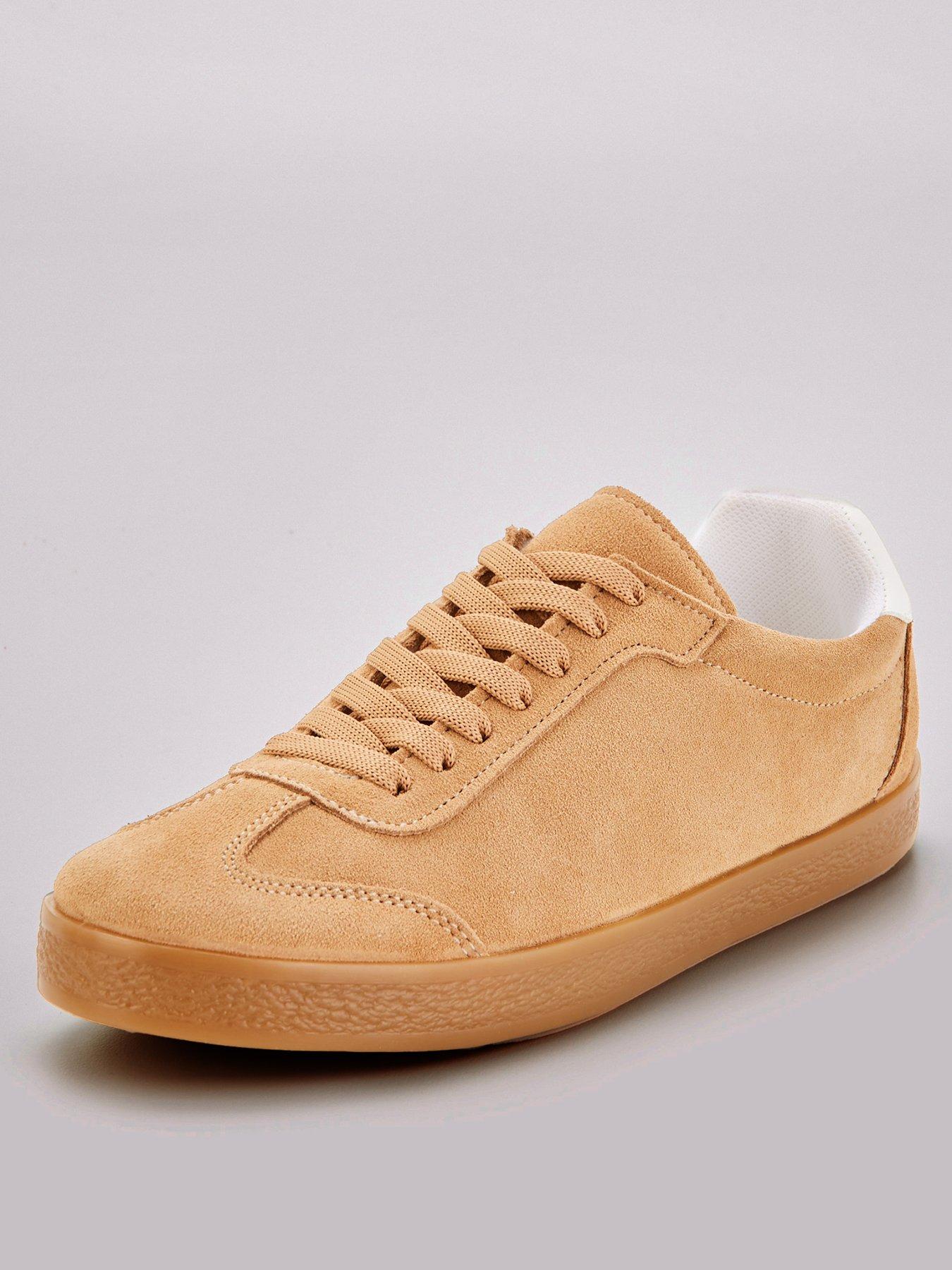 v-by-very-real-suede-lace-up-trainer-beigestillFront