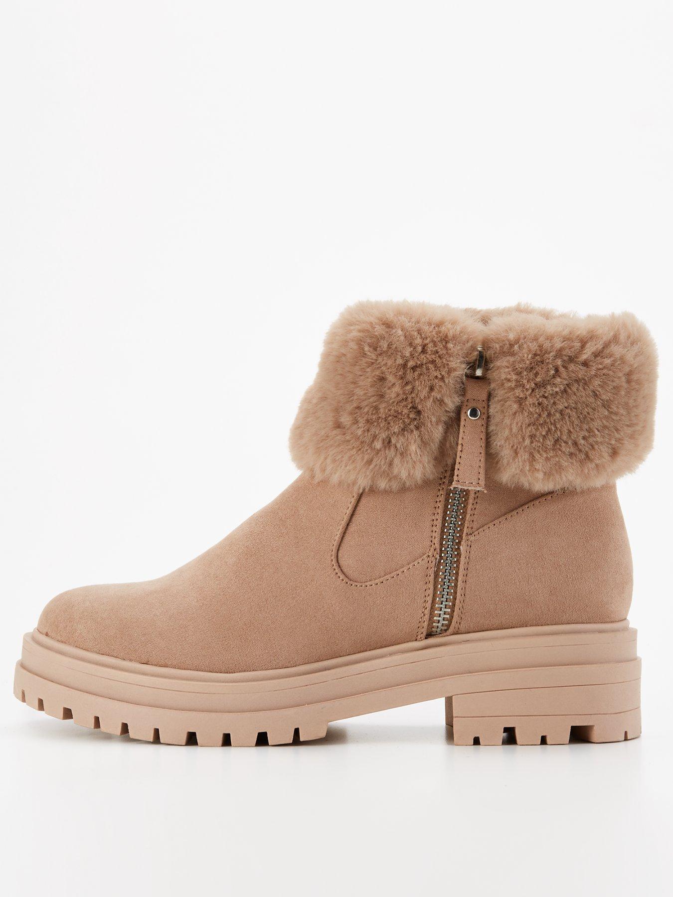 v-by-very-faux-fur-ankle-boot-cream