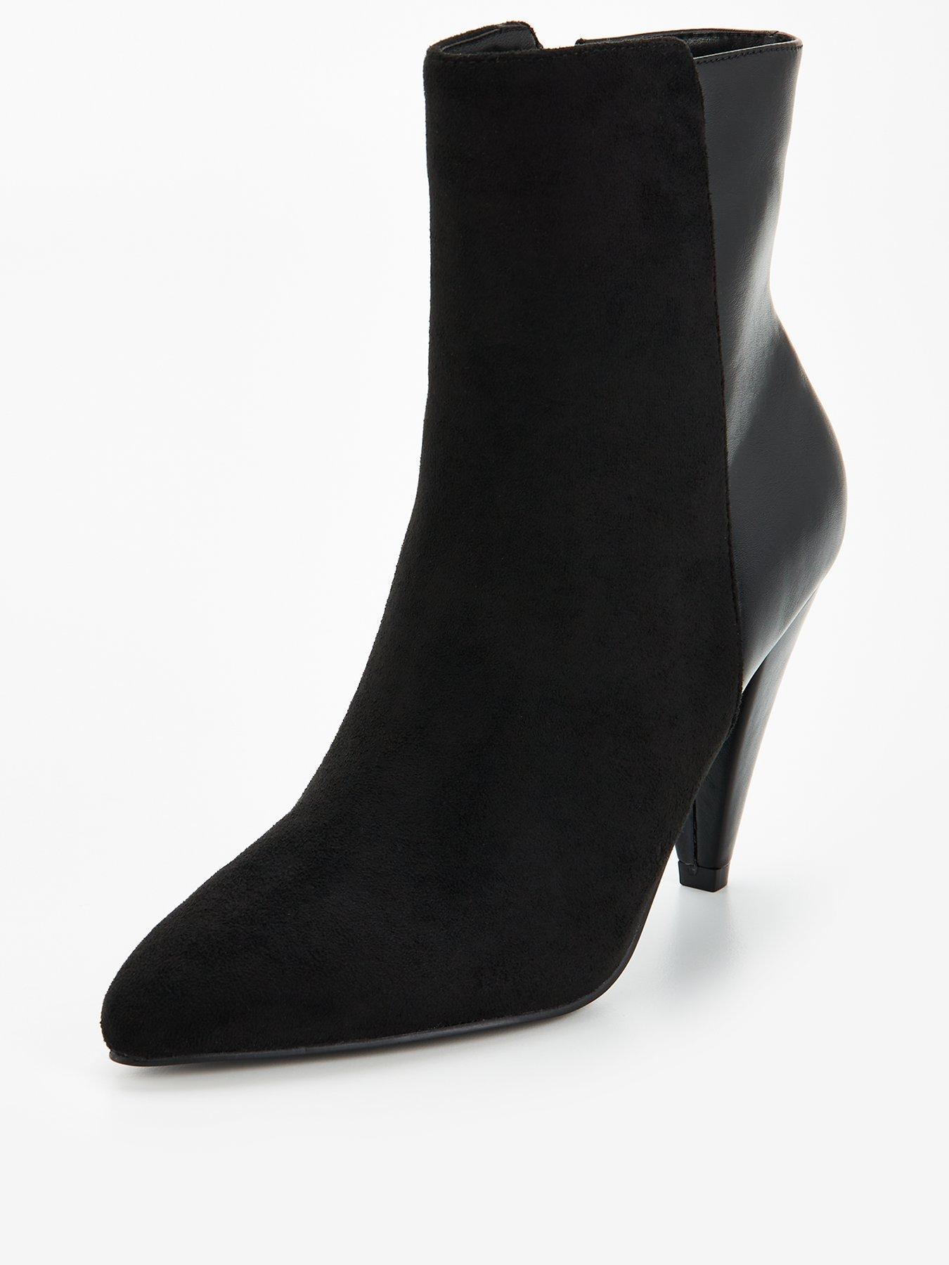 v-by-very-cone-heel-pointed-ankle-boot-blackstillFront