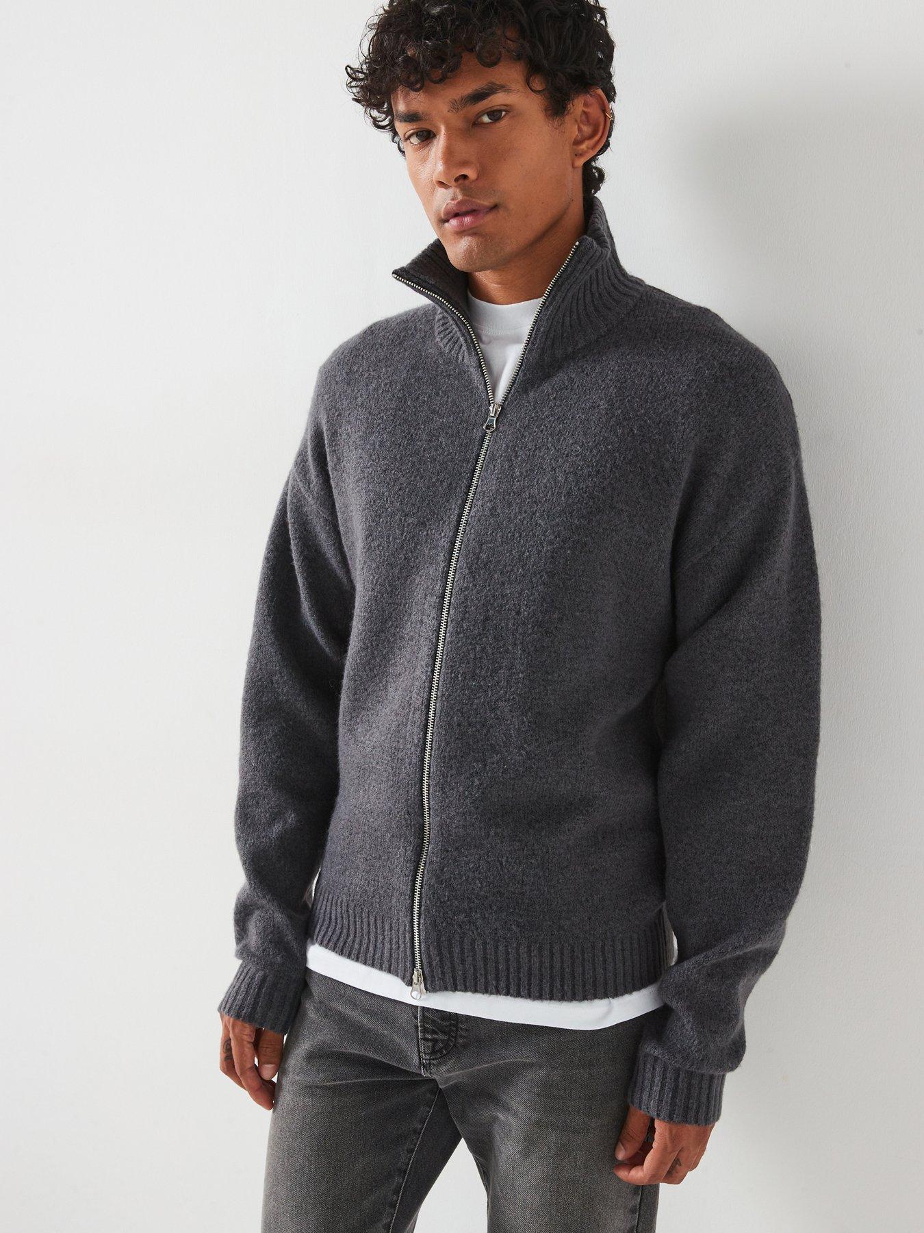 jack-jones-zip-through-knitted-cardigan-dark-grey